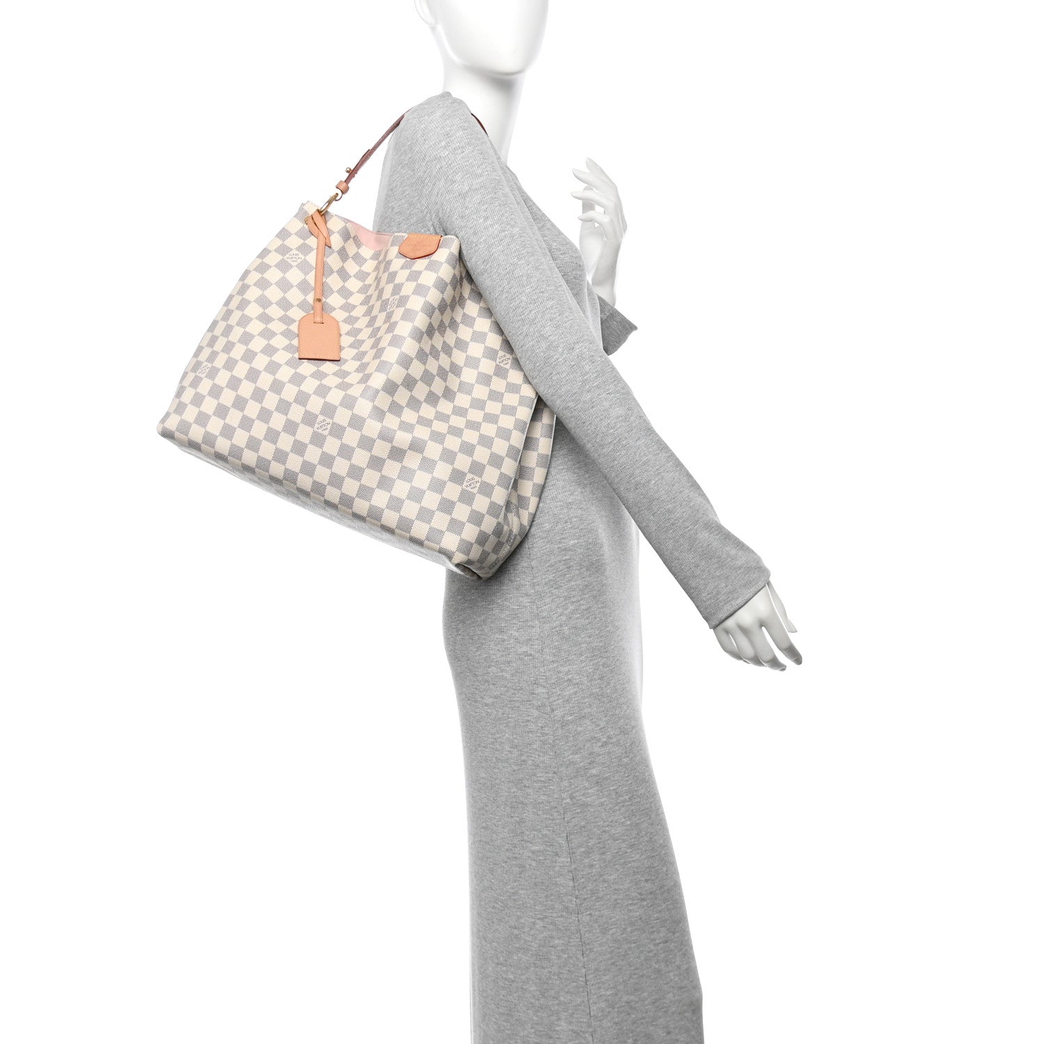 Damier Azur Graceful MM Rose Ballerine