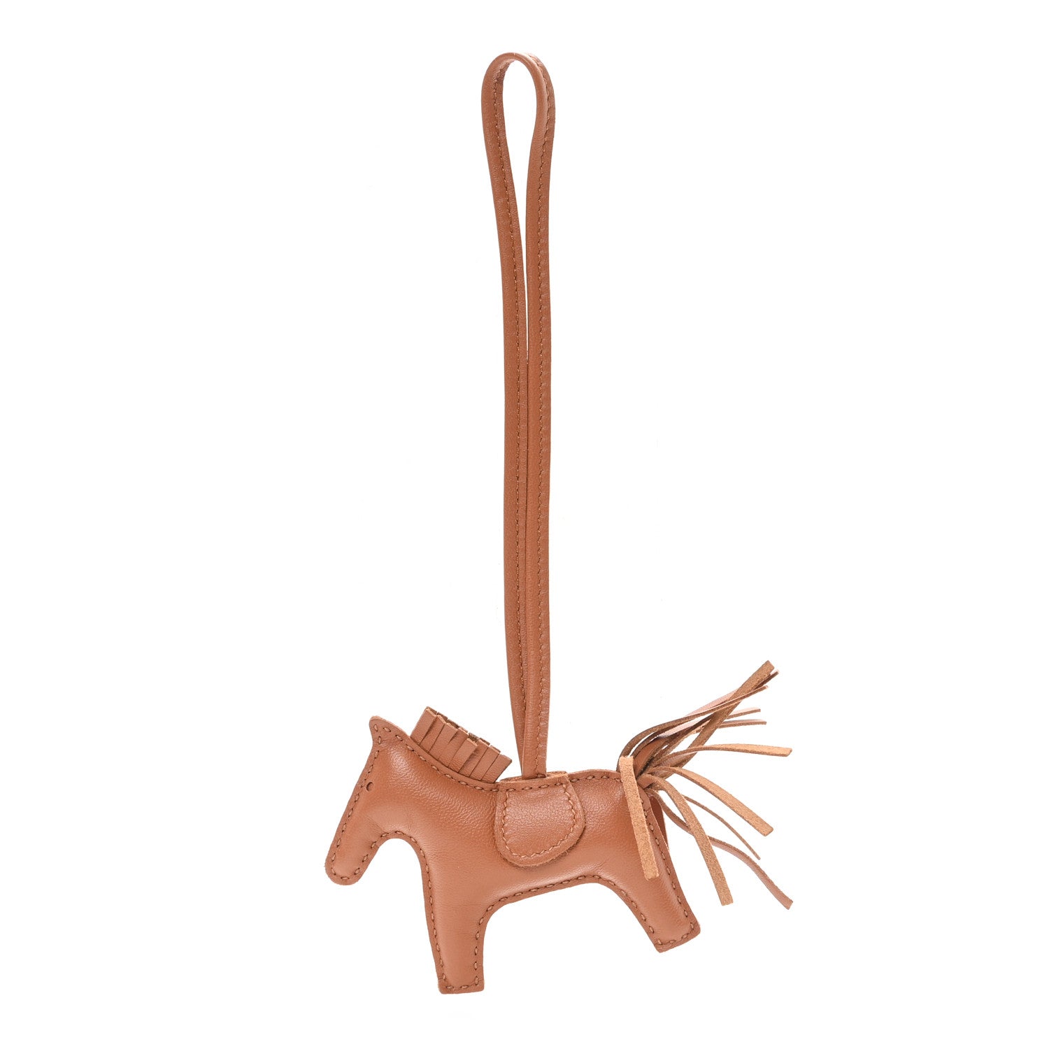Milo Lambskin Grigri Rodeo Horse Bag Charm PM Gold