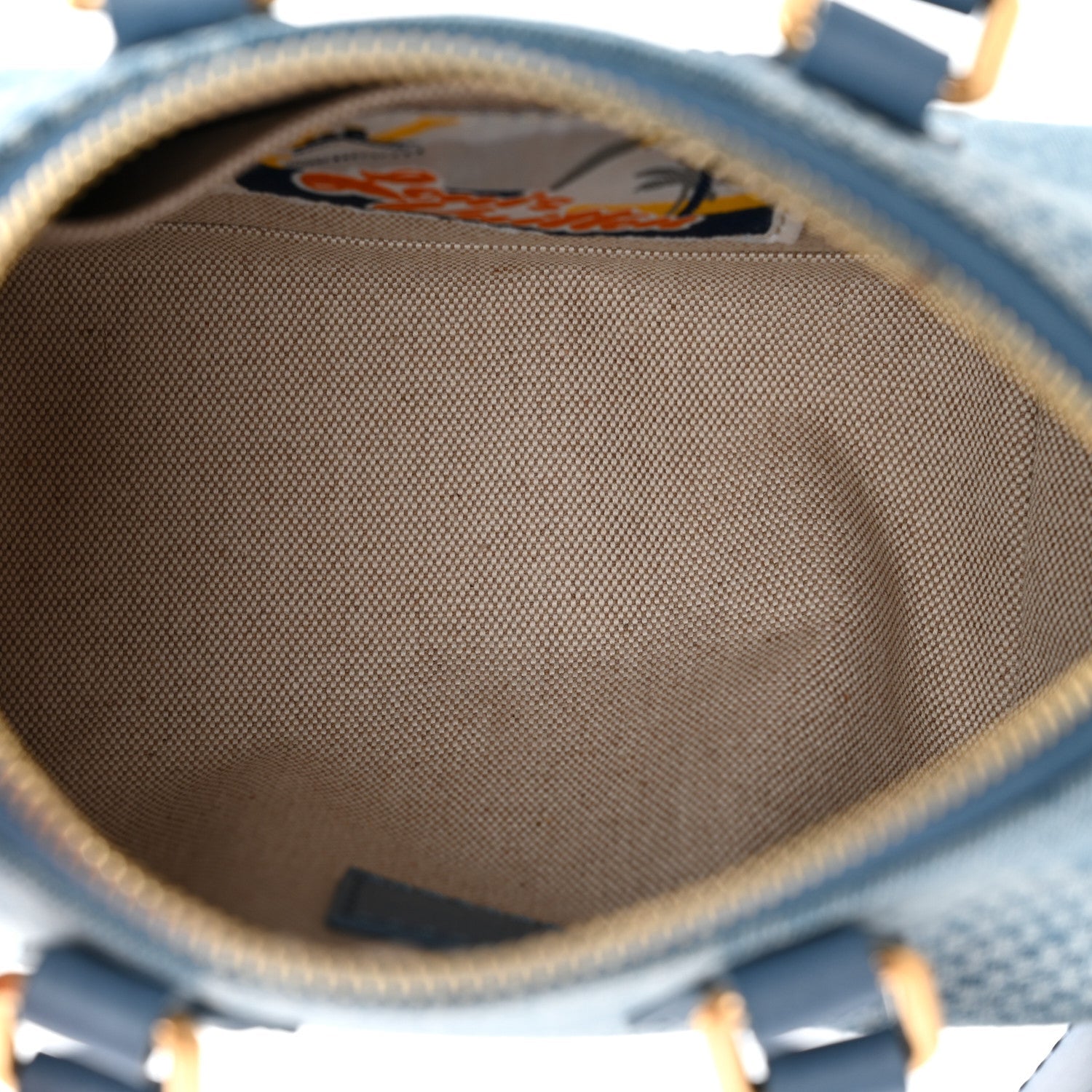 Damier Denim 3D Speedy Bandouliere 18 Denim Blue