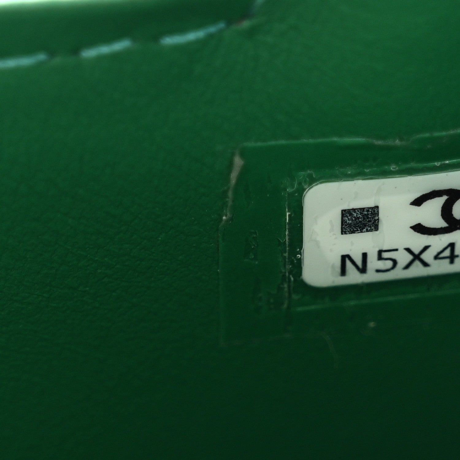 Shiny Aged Calfskin Quilted Mini Nano Kelly Shopper Green