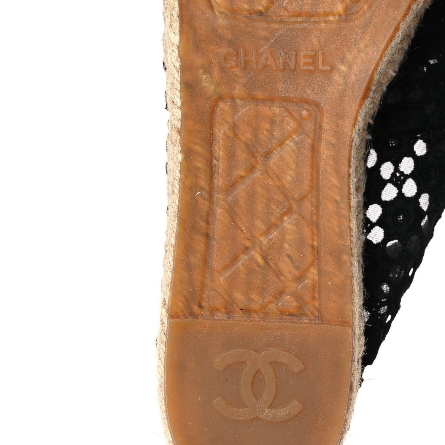 Lace Patent CC Espadrilles 40 Black