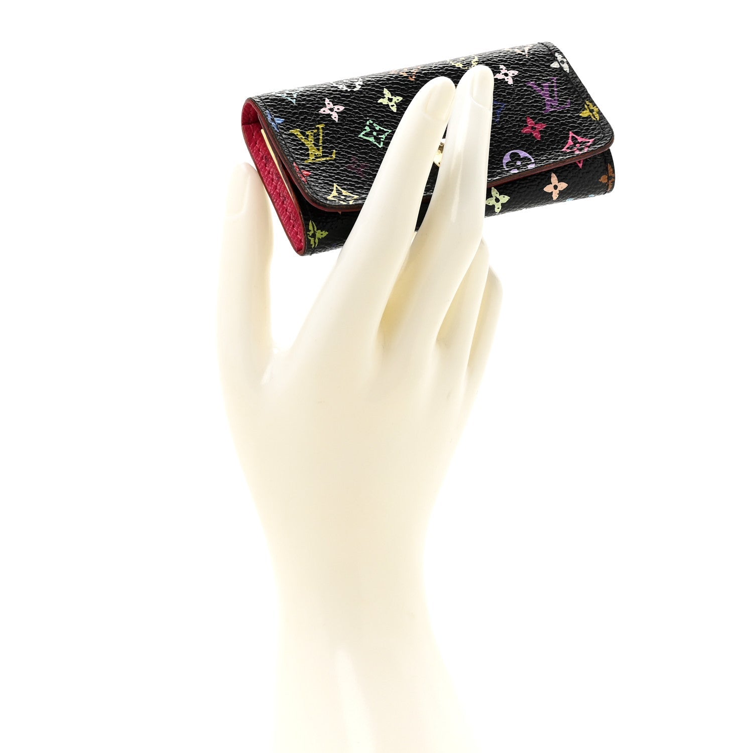 Monogram Multicolor Multicles 4 Key Holder Black Grenade