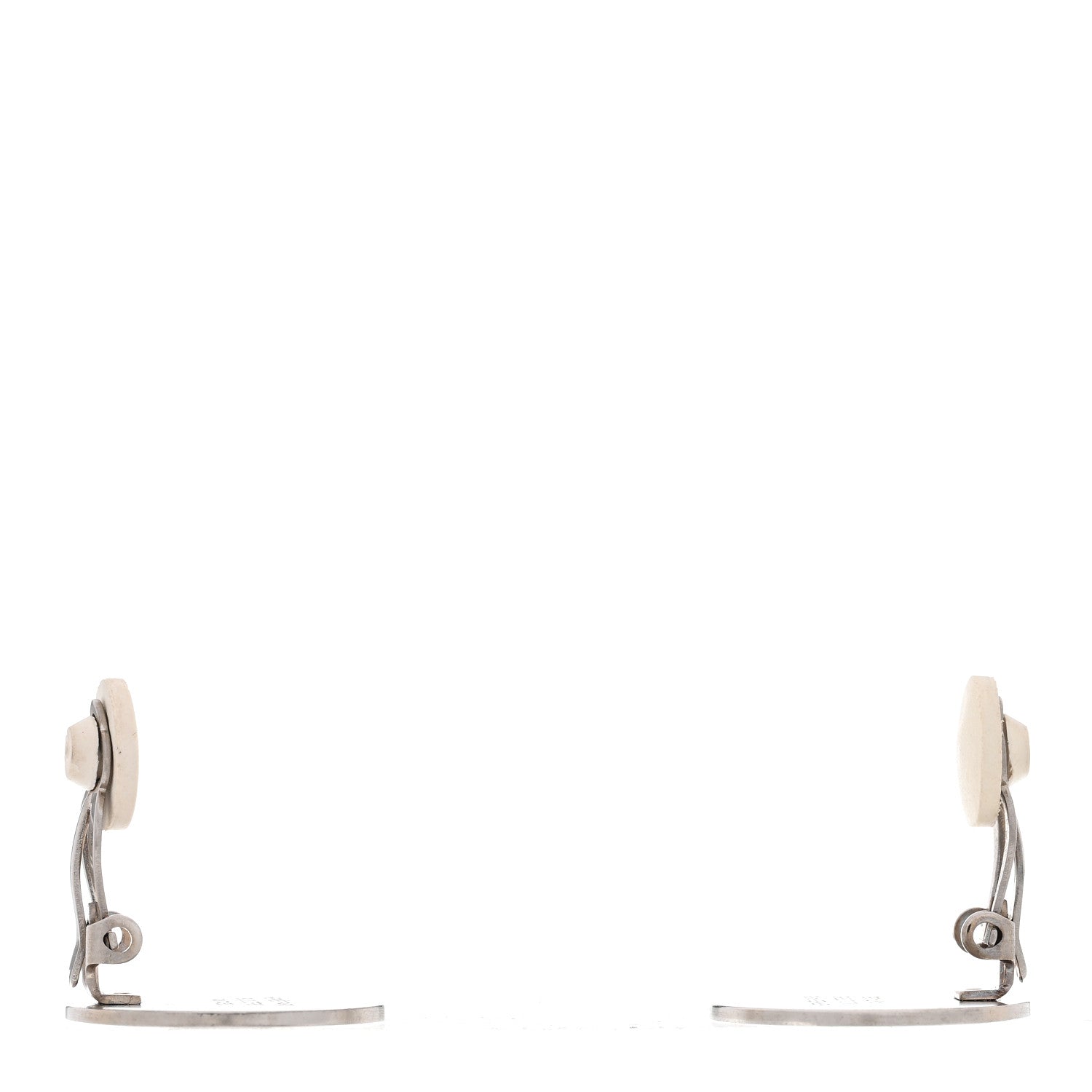 Palladium Clou De Selle Clip On Earrings