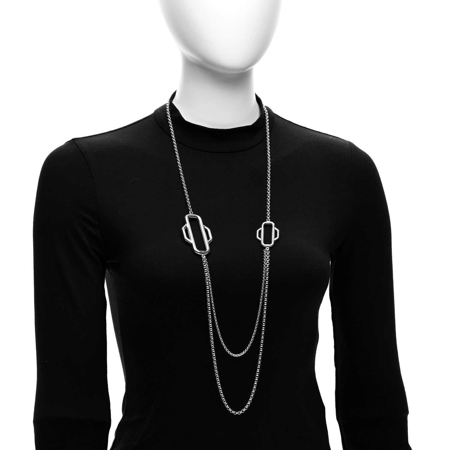 Sterling Silver Attelage Double Chain Necklace