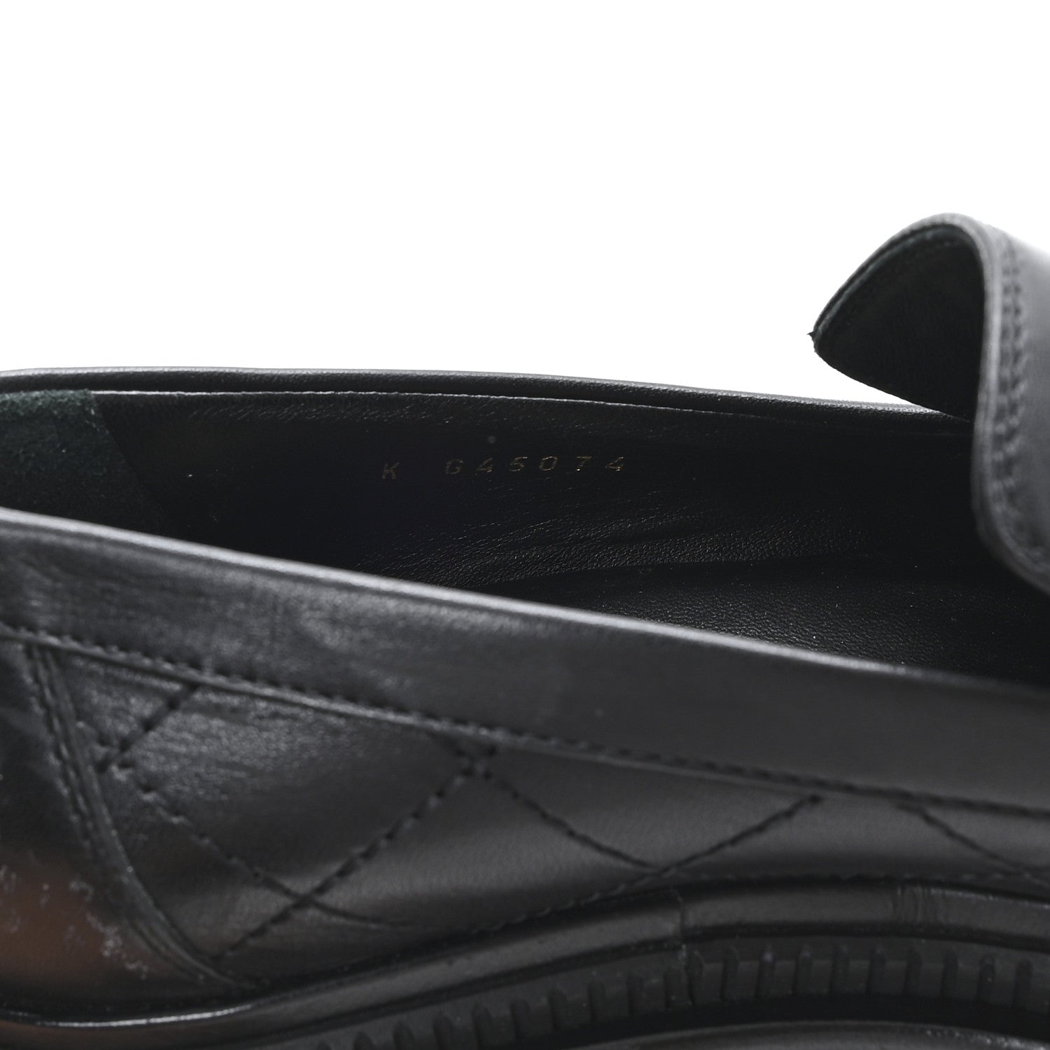 Calfskin Quilted CC Mocassin Loafers 38 Black