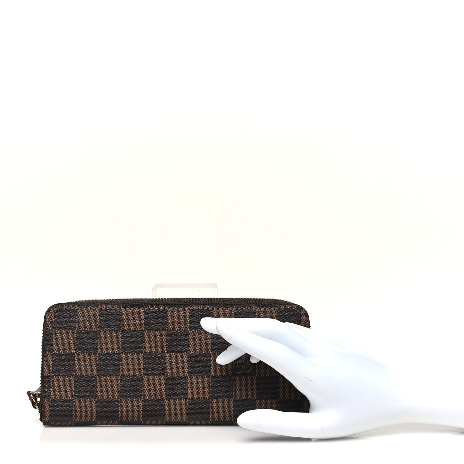 Damier Ebene Clemence Wallet Cherry