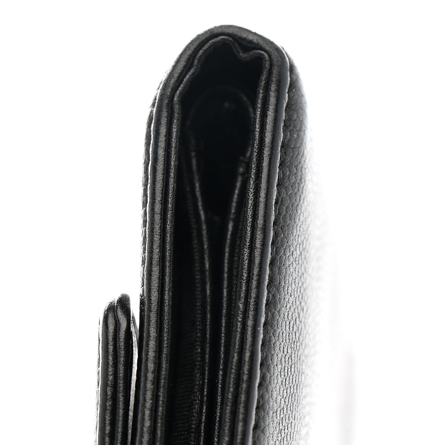 Caviar Sevruga Long Flap Wallet Black