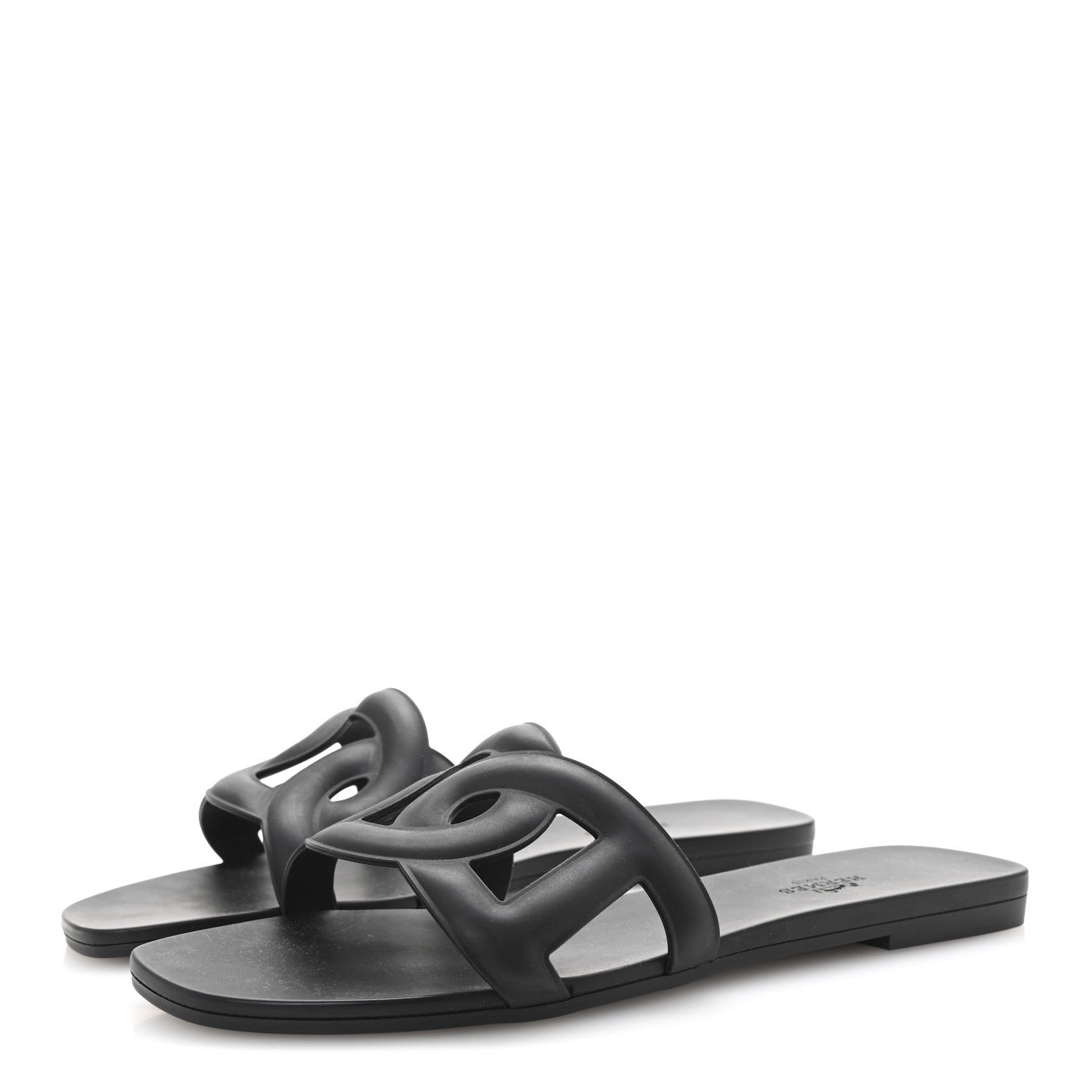 Rubber Aloha Sandals 39 Black