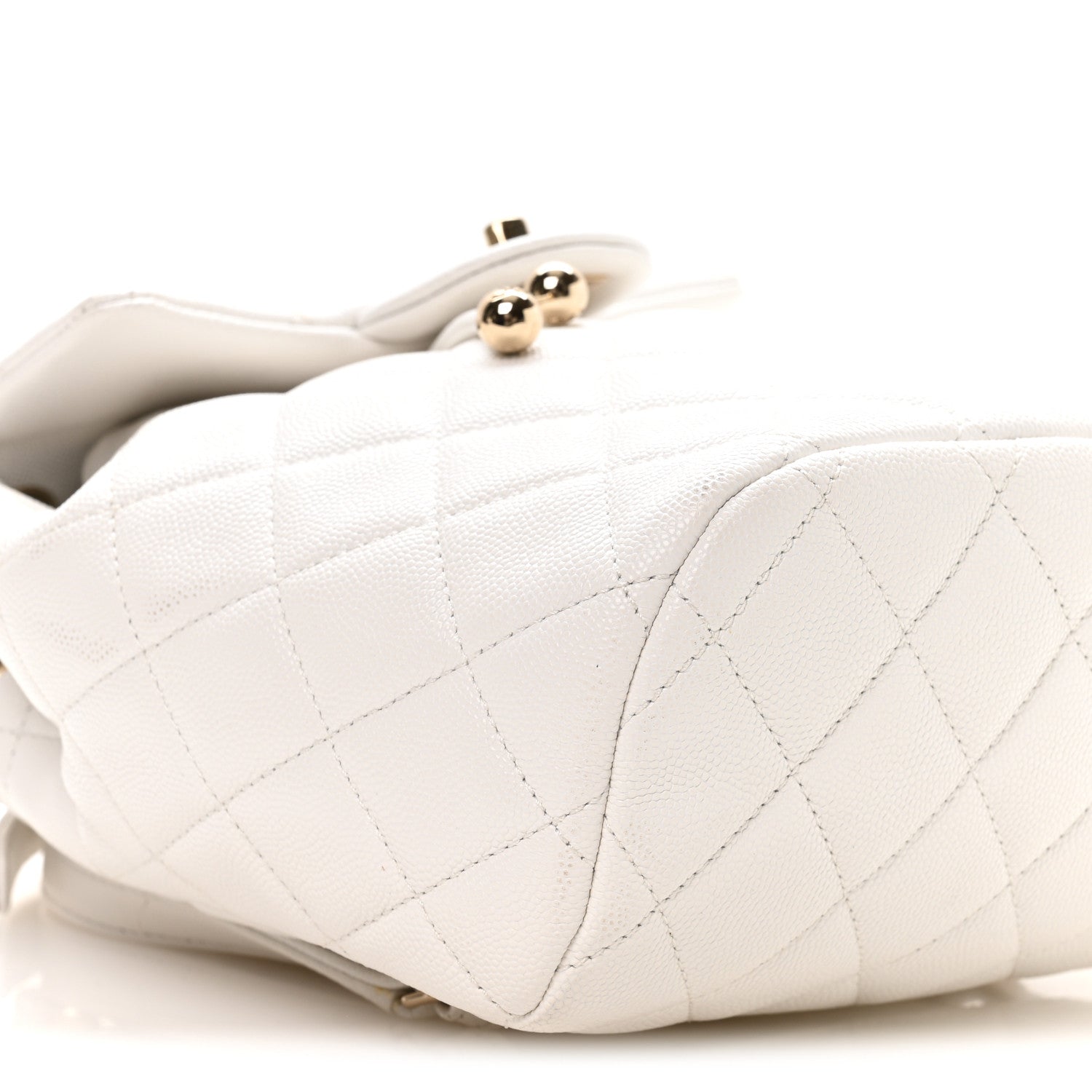 Caviar Quilted Mini Urban Spirit Backpack White