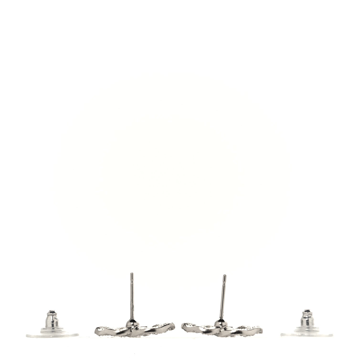 Crystal CC Earrings Silver
