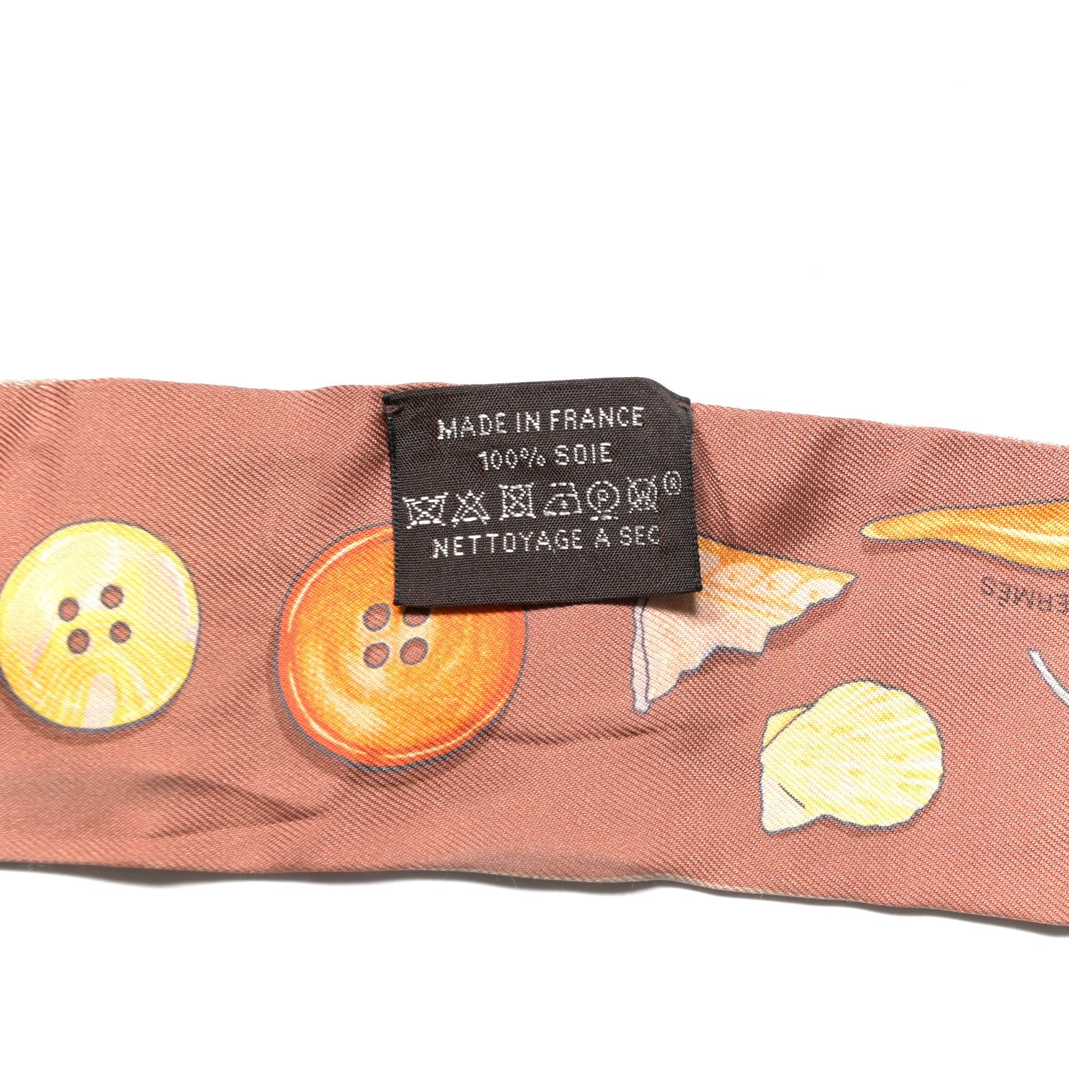 Silk In The Pocket Twilly Beige Orange Sable