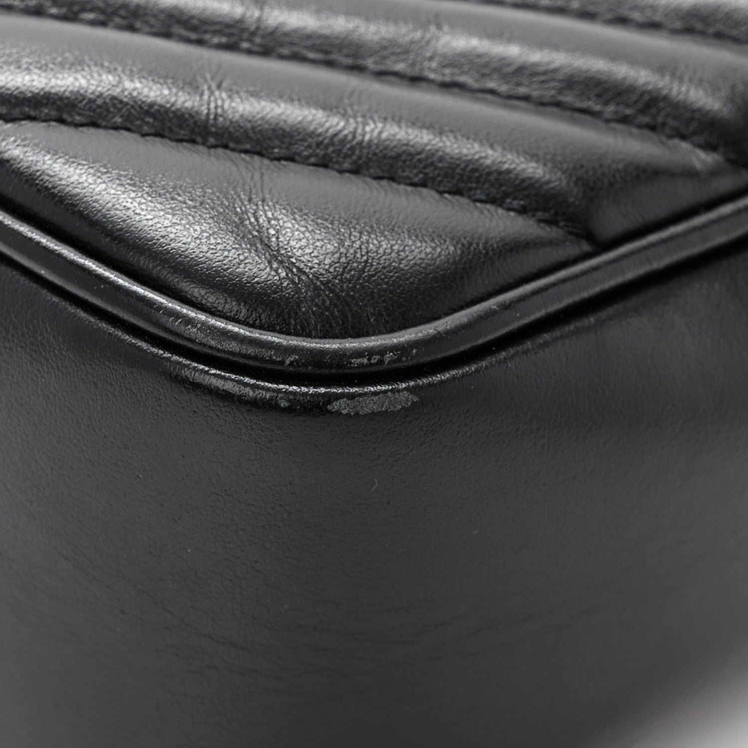 Calfskin Matelasse Monogram Lou Camera Bag Black