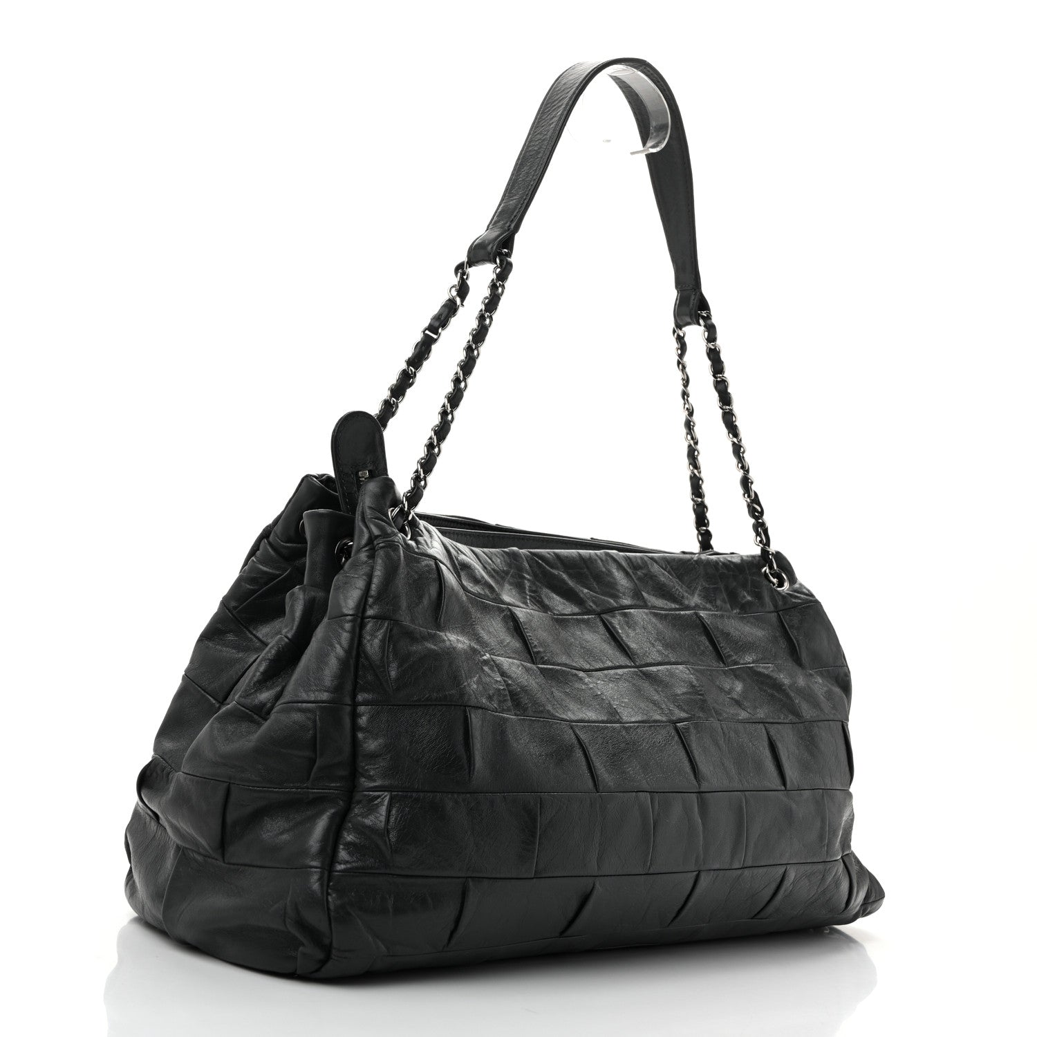 Lambskin Igloo Shoulder Bag Dark Grey