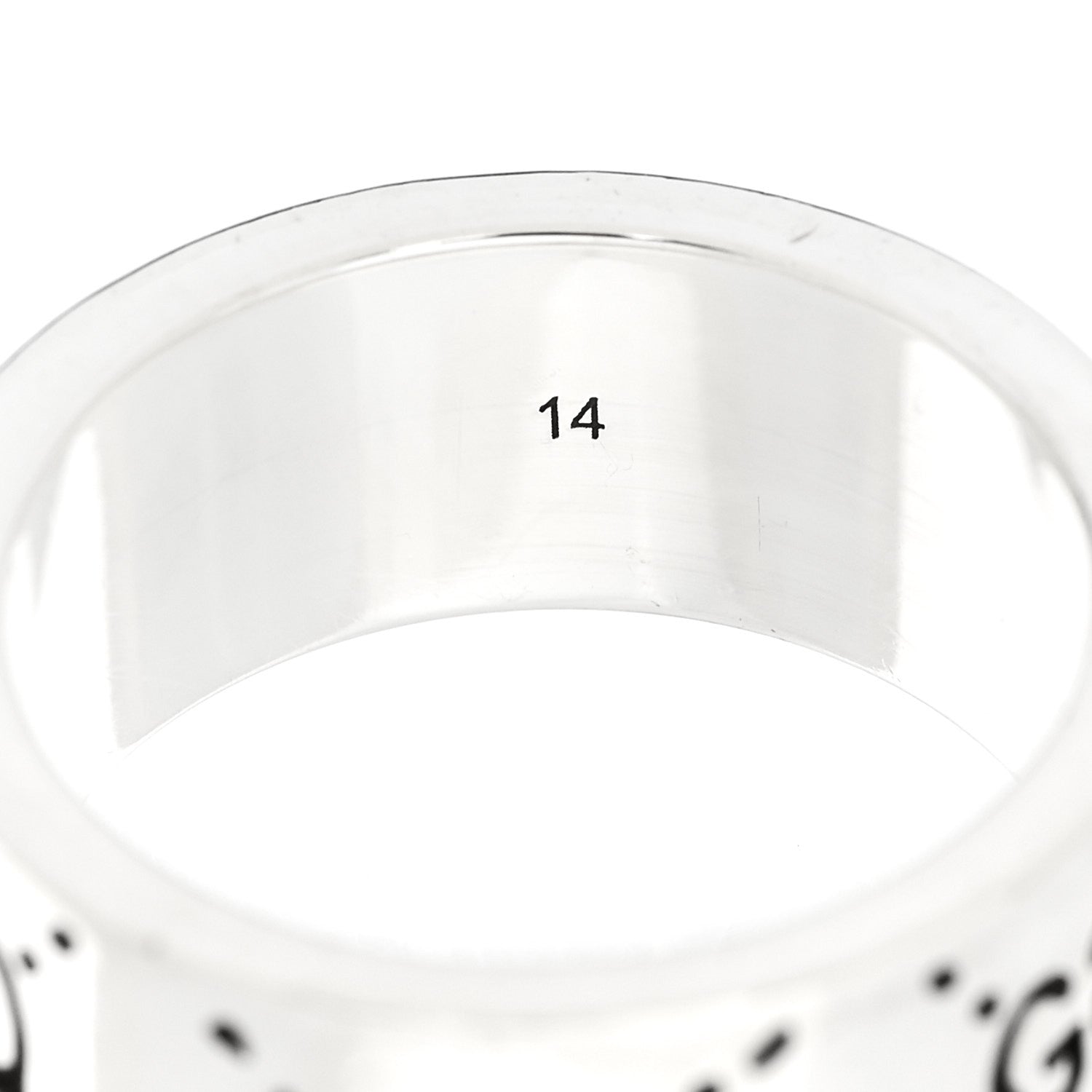Sterling Silver GucciGhost Hamlet Skull Band Ring 53 6.5