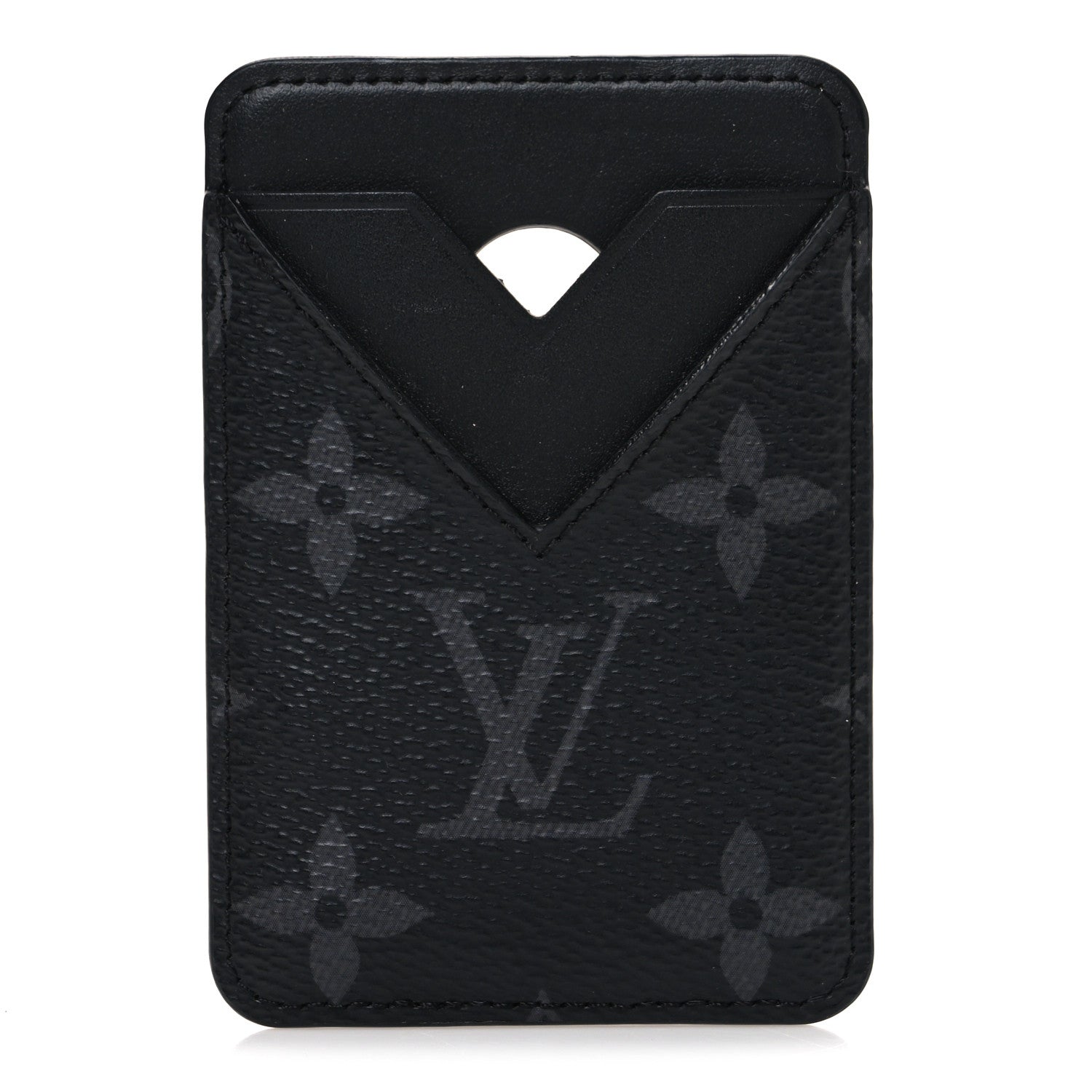 Monogram Eclipse Magnetic Card Holder Black