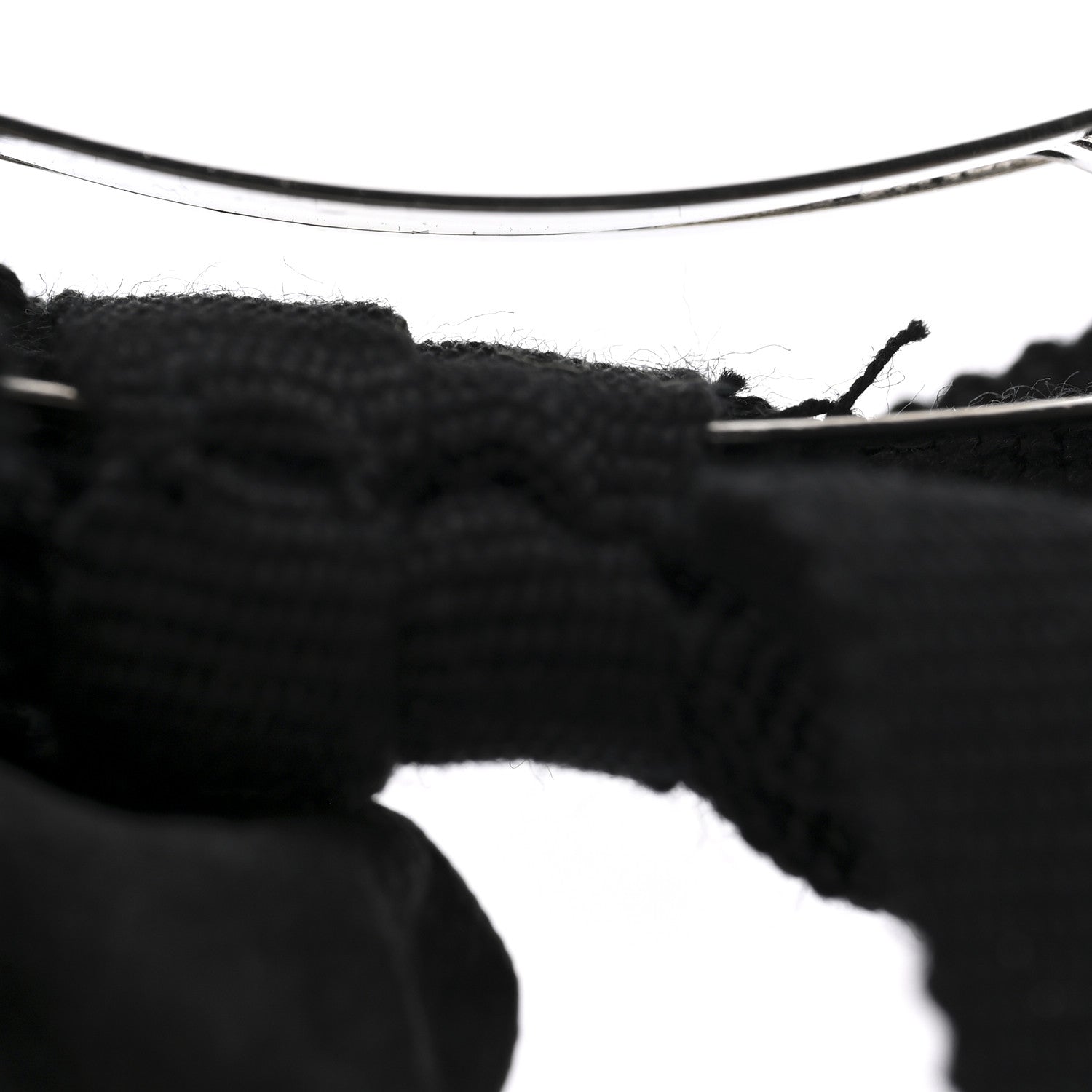Grosgrain Bow CC Hair Clip Black