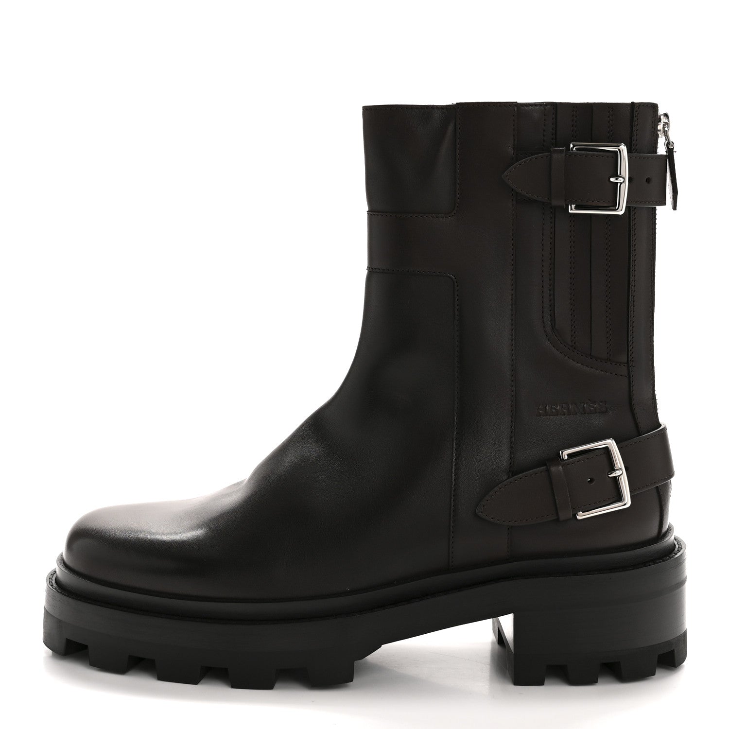 Calfskin Mens Jaimy Ankle Boots 43 Chocolate