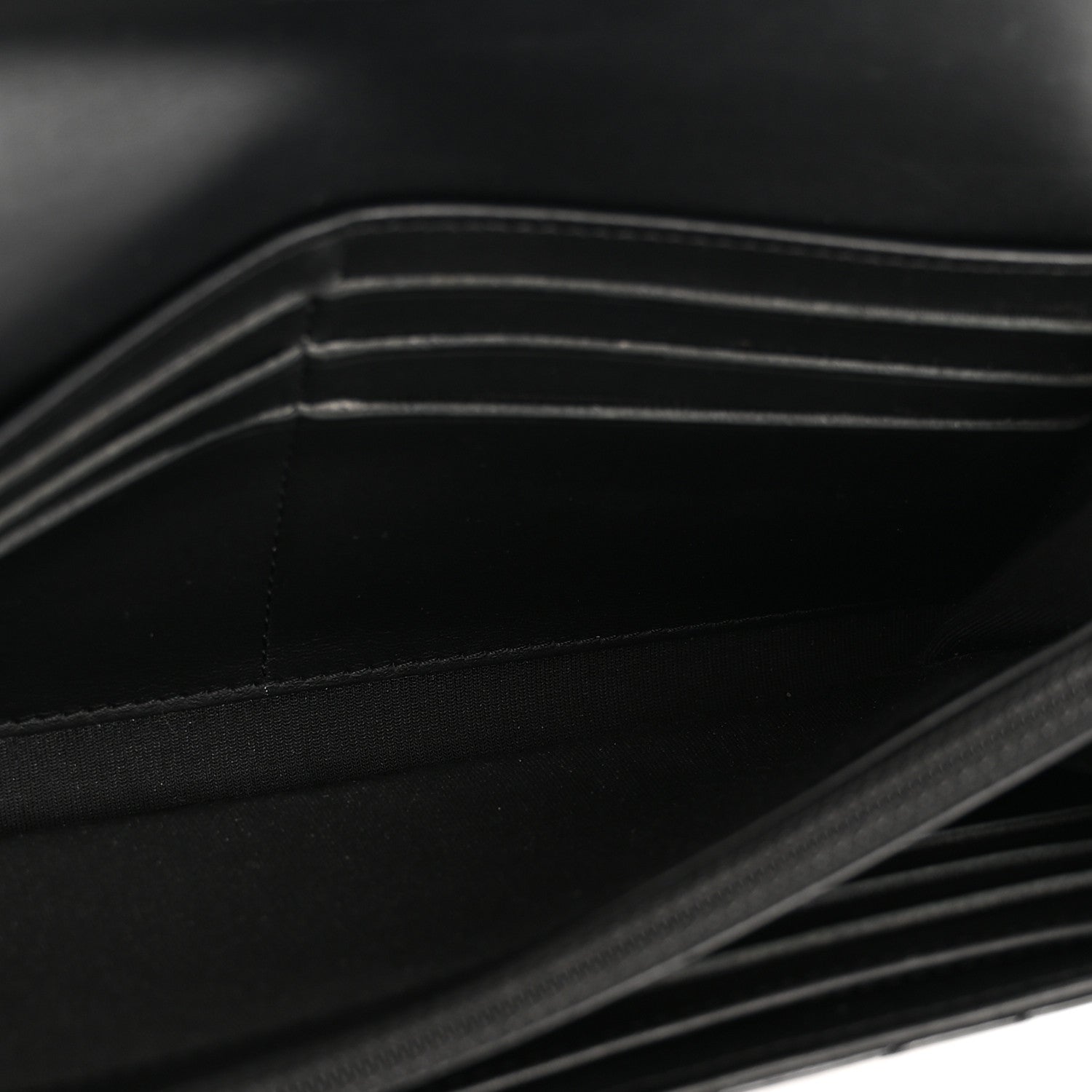 Patent Quilted Large Brilliant Flap Wallet Black