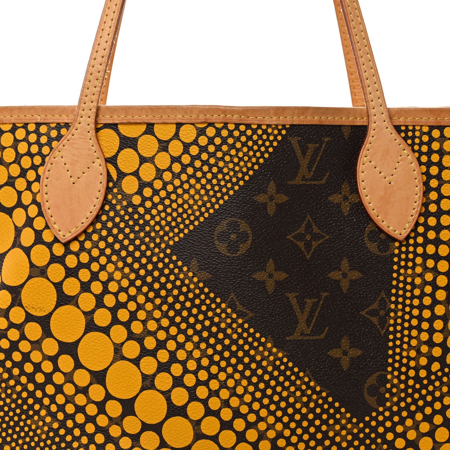 Monogram Kusama Waves Neverfull MM Yellow