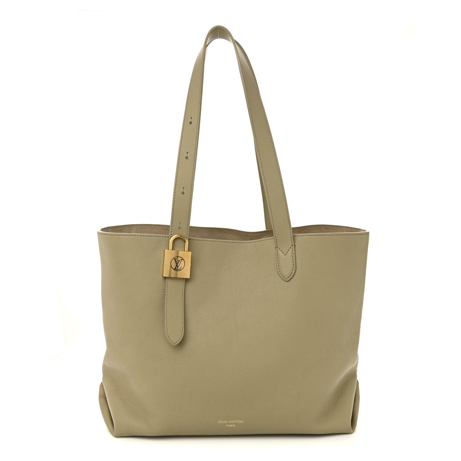 Grained Calfskin Low Key Cabas MM Clay