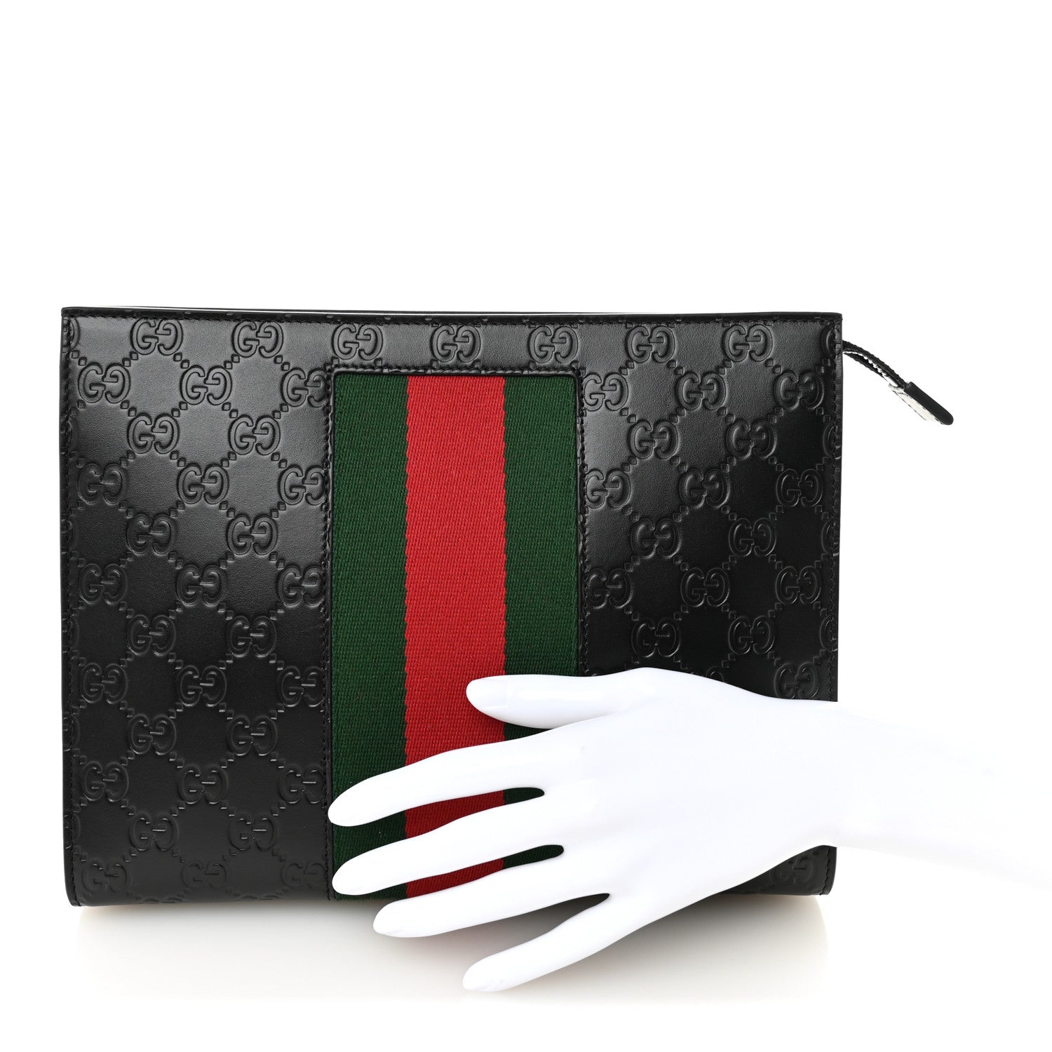 Guccissima Signature Web New Web Cosmetic Case Black