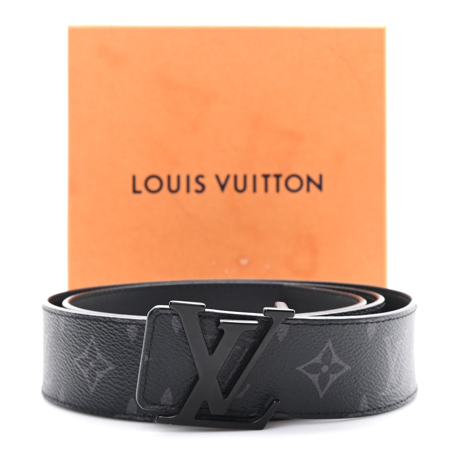 Monogram Eclipse Taigarama 40mm LV Initiales Reversible Belt 95 38 Black