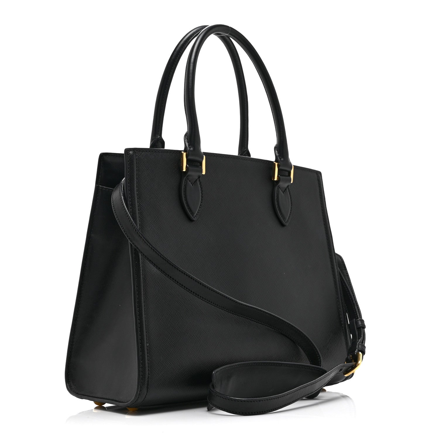 Saffiano Soft Calfskin Large Tote Black