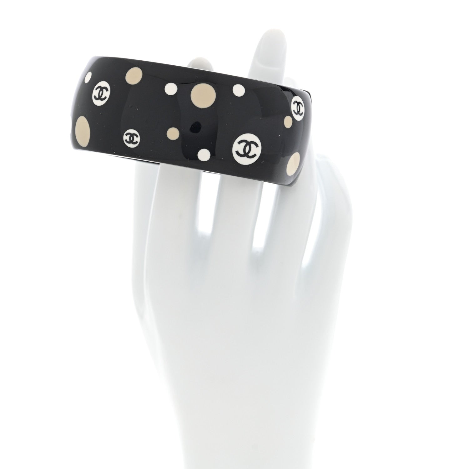 Resin Polka Dot CC Cuff Black