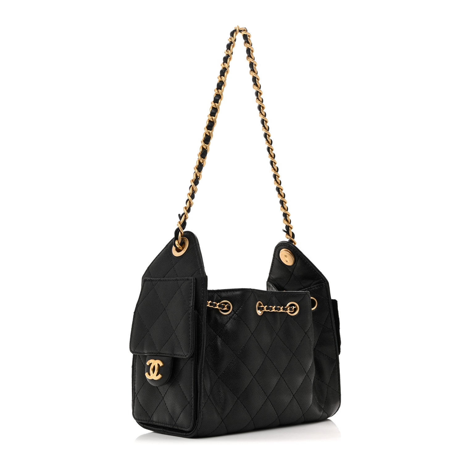 Caviar Quilted Mini Chanel 25 Handbag Black