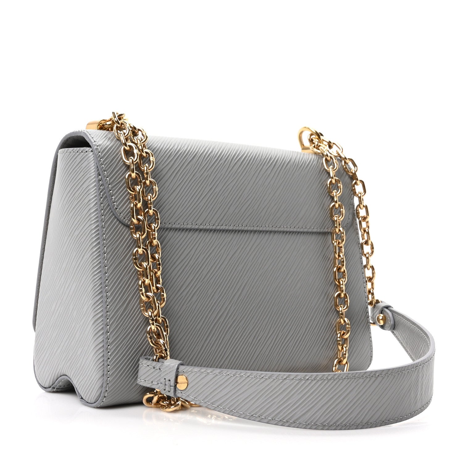 Epi Moonstone Twist Shoulder Bag MM Grey