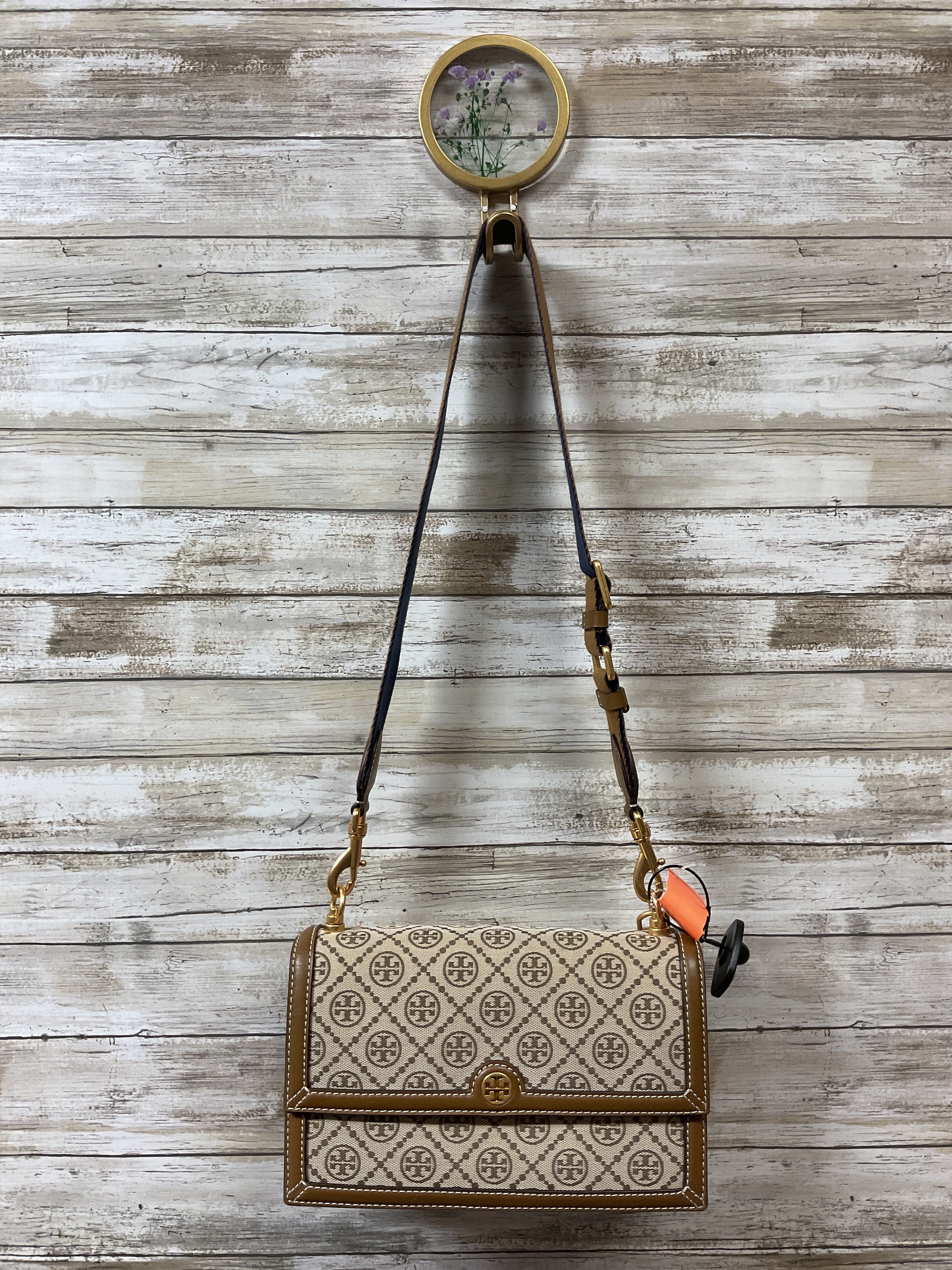 Handbag Designer By Tory Burch In Tan, Size:Medium