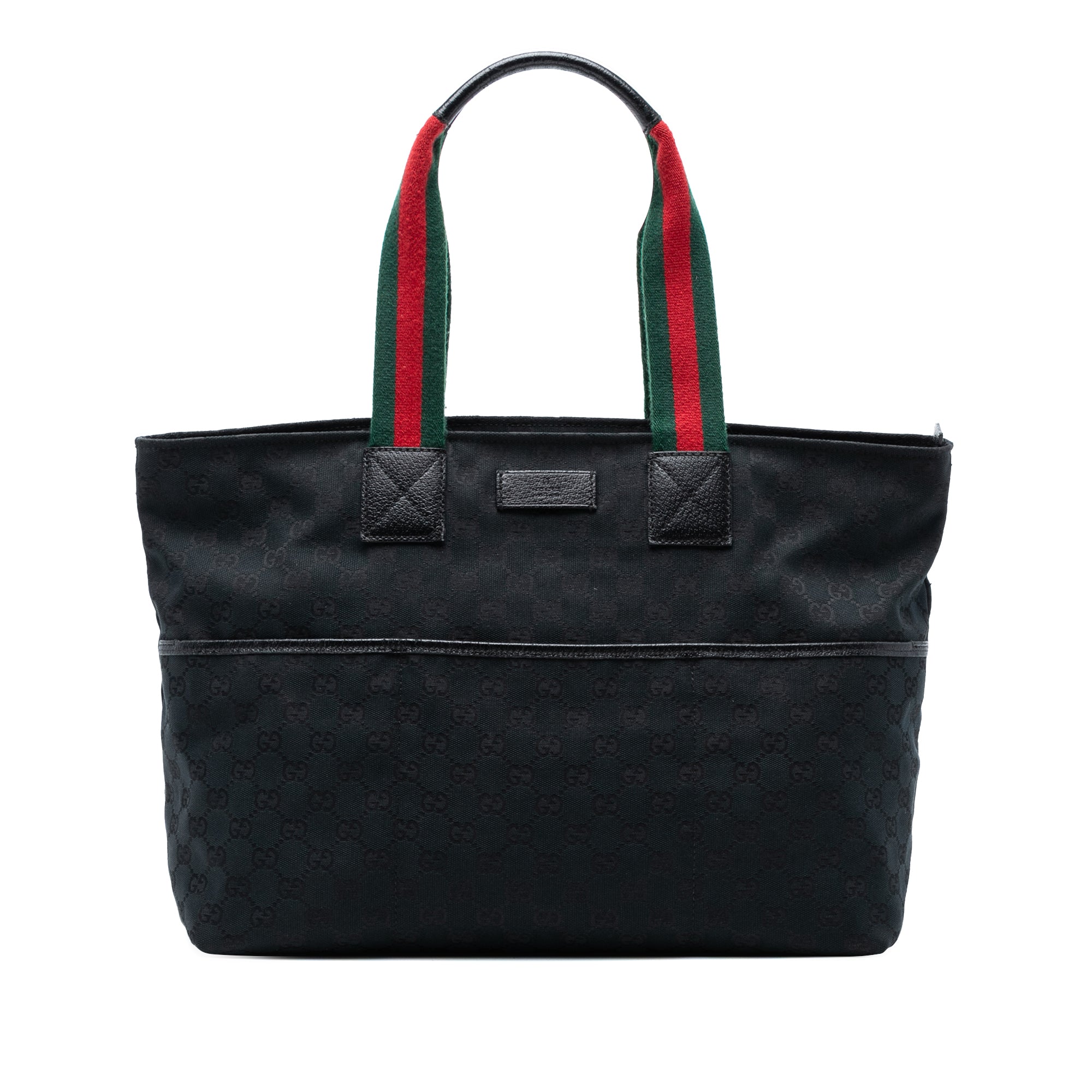 Diaper Web Strap Tote GG Canvas Large