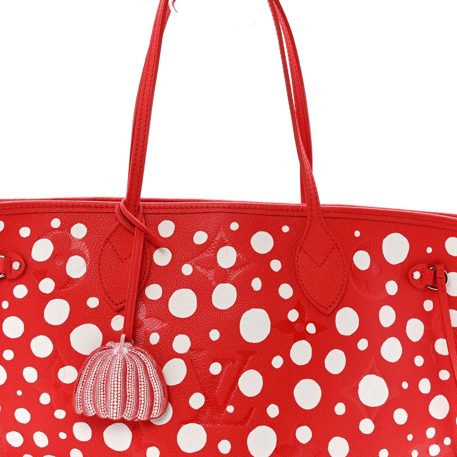 LV X YK Empreinte Infinity Dots Neverfull MM Rouge White