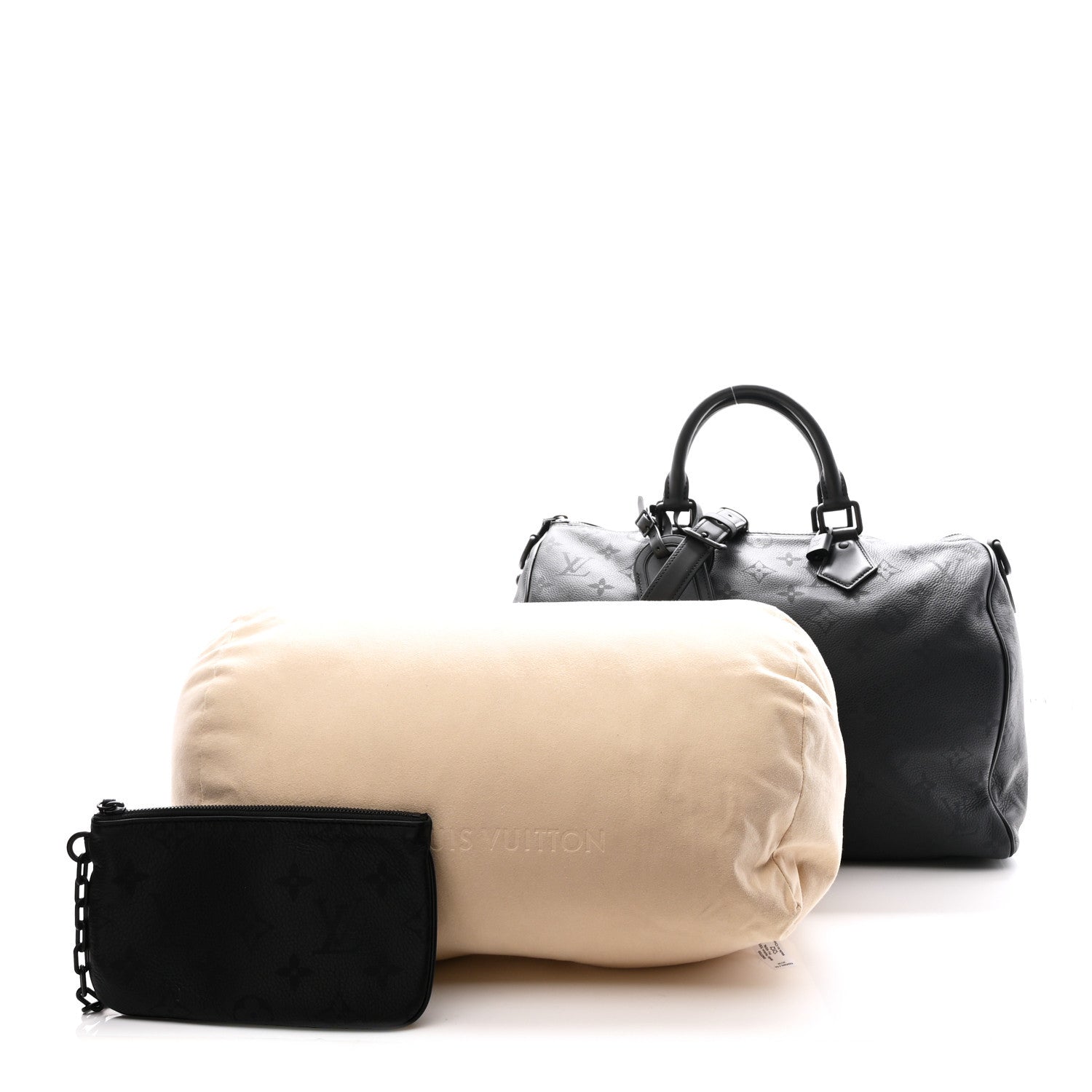Calfskin Monogram Speedy P9 Bandouliere 40 Ultra Black