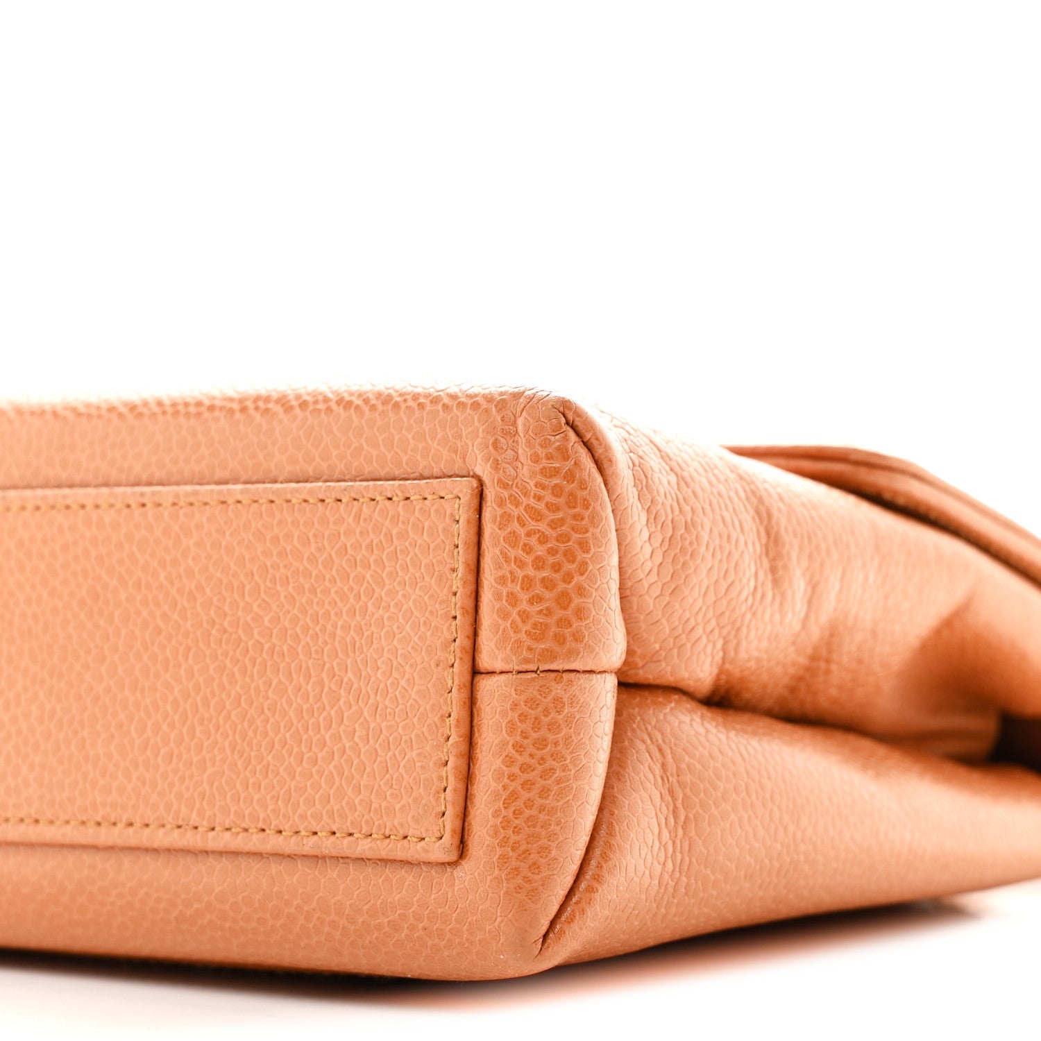 Caviar Top Handle Kelly Flap Brown