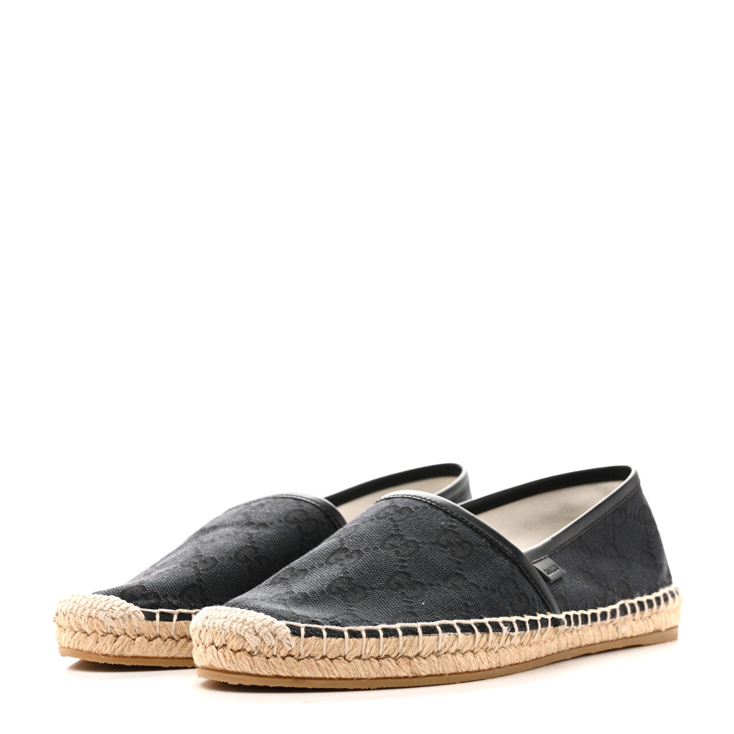 Monogram Espadrilles 37 Black