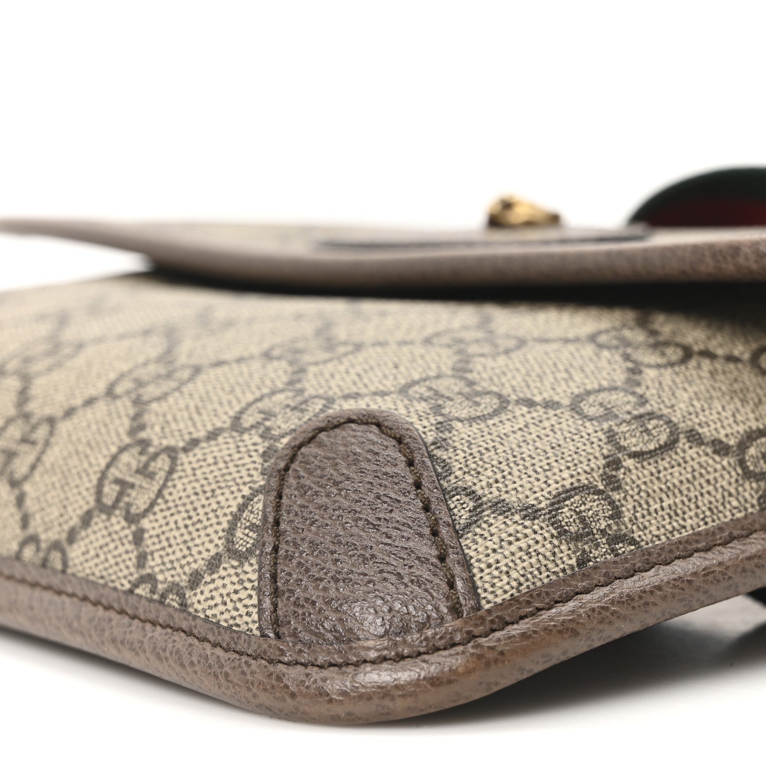 GG Supreme Monogram Neo Vintage Web Belt Bag Brown