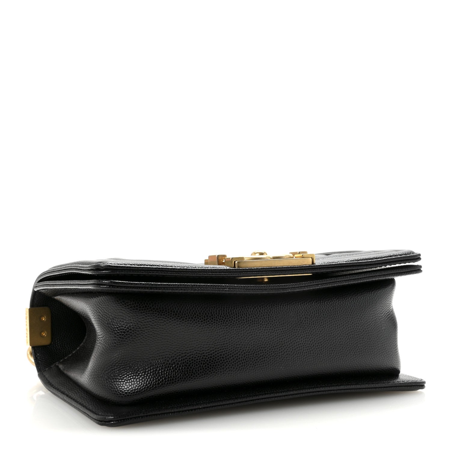Caviar Quilted Small Boy Flap Black