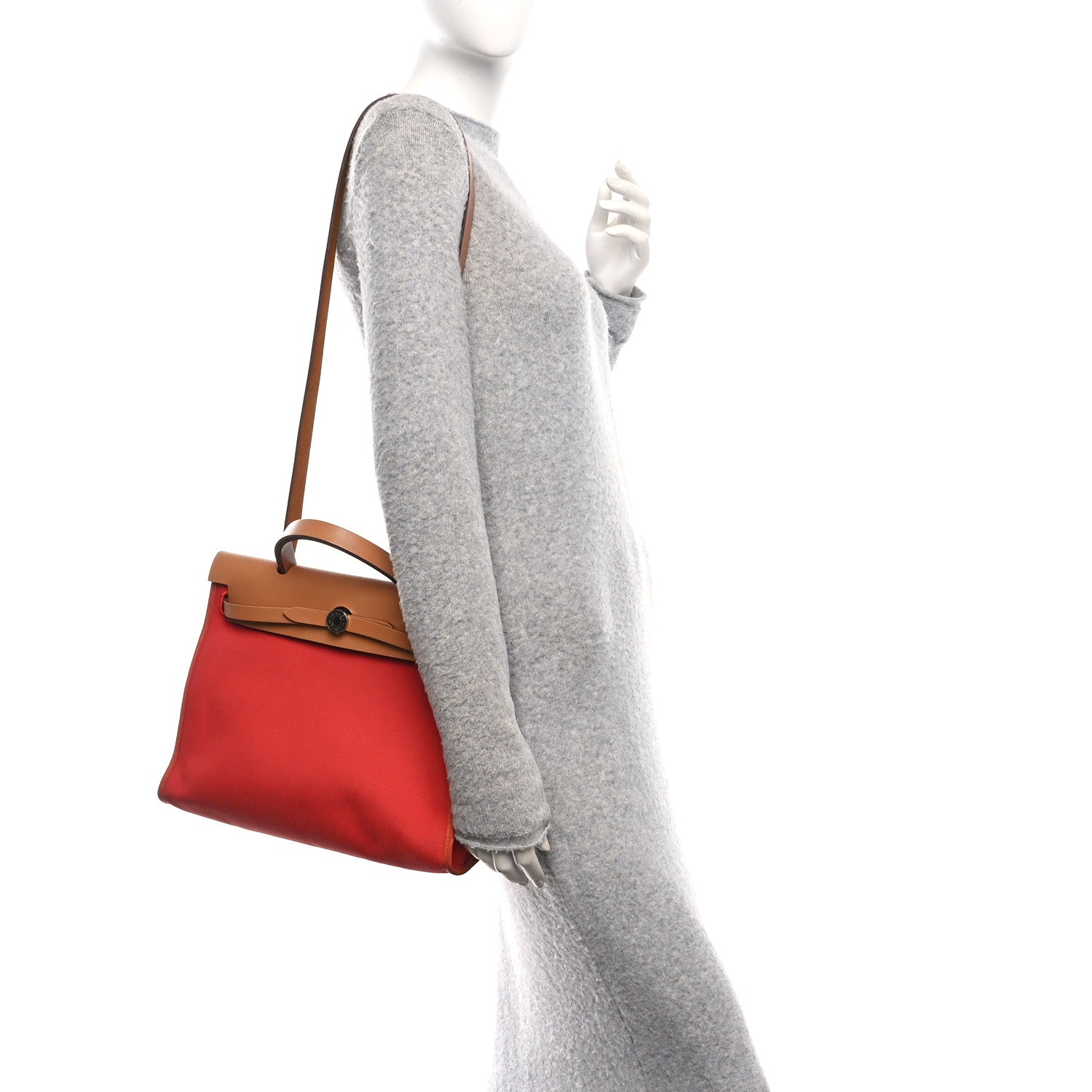 Vache Hunter Toile Herbag Zip 31 PM Rouge Tomate Natural