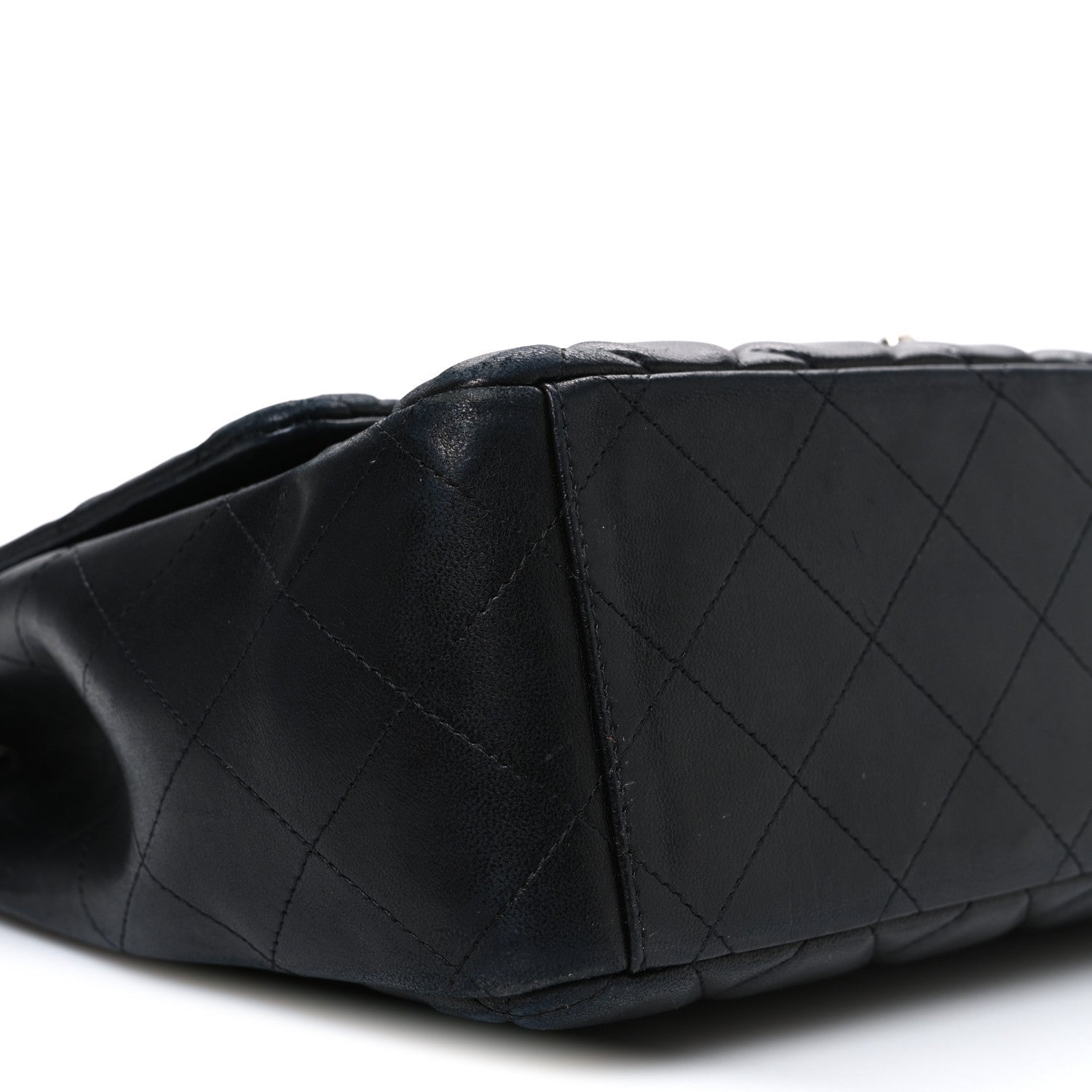 Lambskin Quilted Maxi Single Flap Black