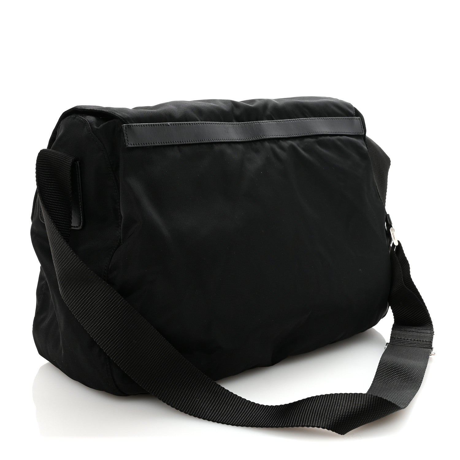 Nylon Vela Sport Messenger Bag Black