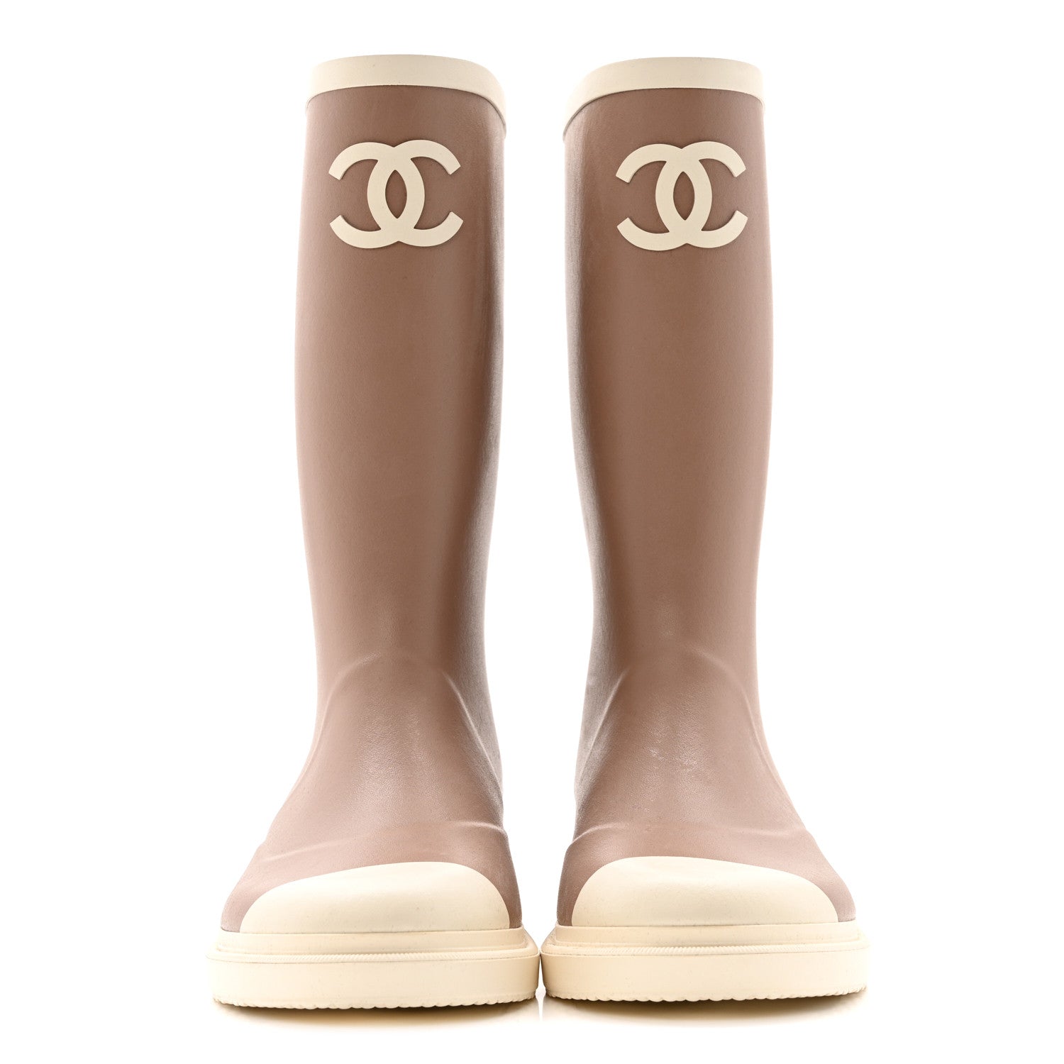 Caoutchouk CC High Boots 38 Beige White