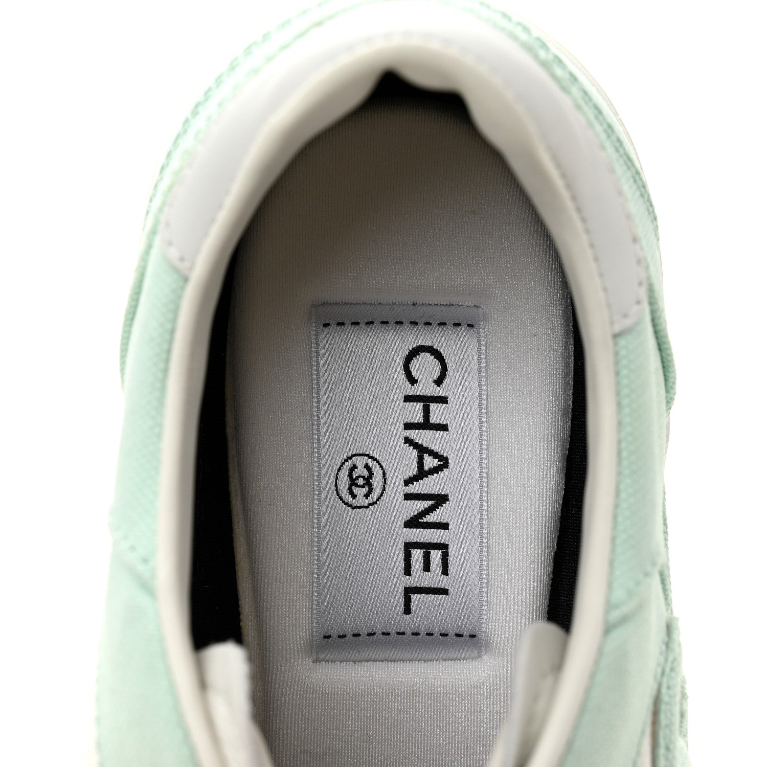 Cotton Sneakers 38.5 Light Turquoise White