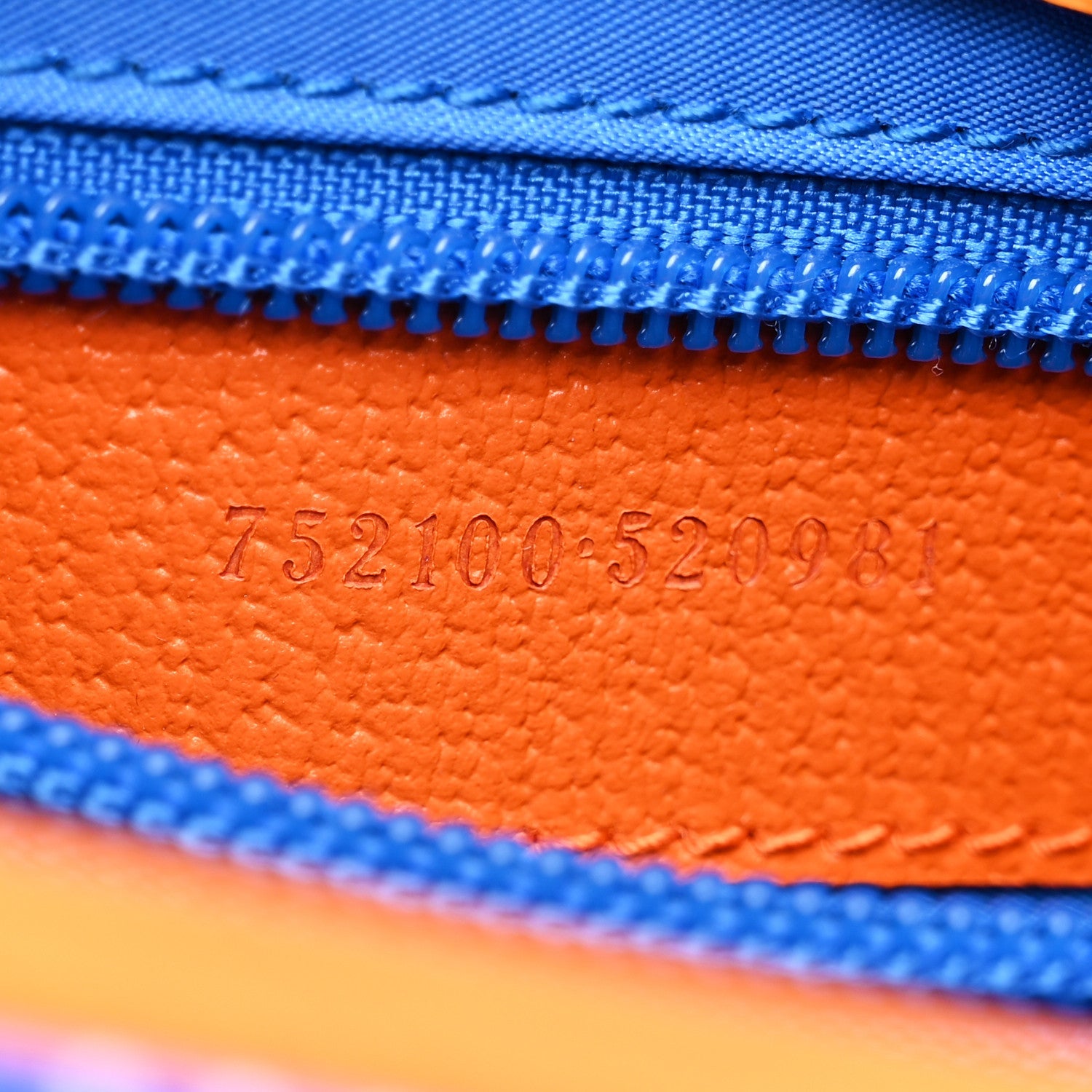 Jersey GG Monogram All Over Sporty Flap Backpack Blue Multicolor