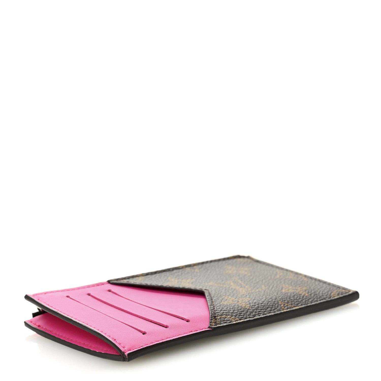 Monogram Calfskin Coin Card Holder Rose