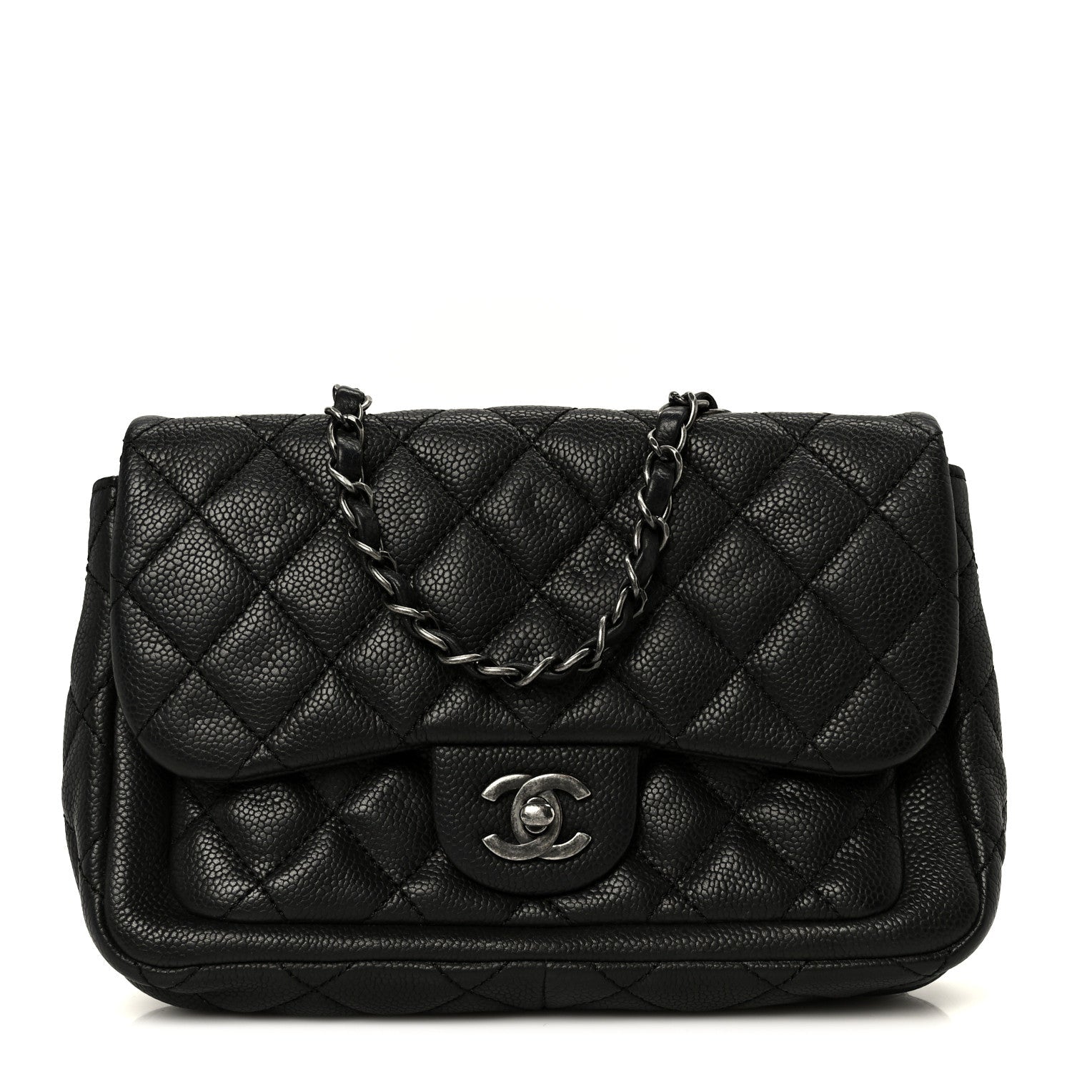 Caviar Quilted Medium Now and Forever Flap Black