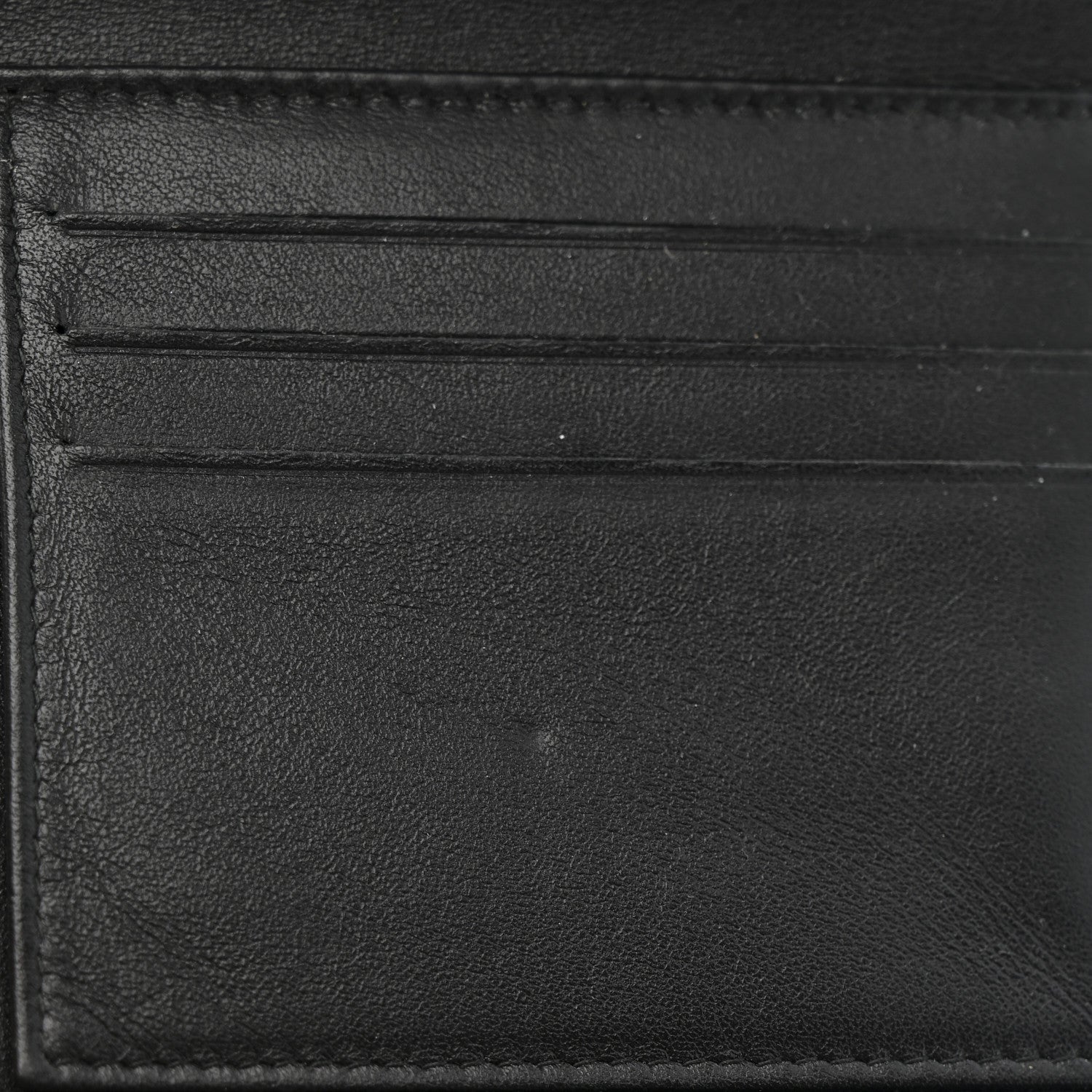 Iridescent Caviar Quilted Compact Flap Wallet Black