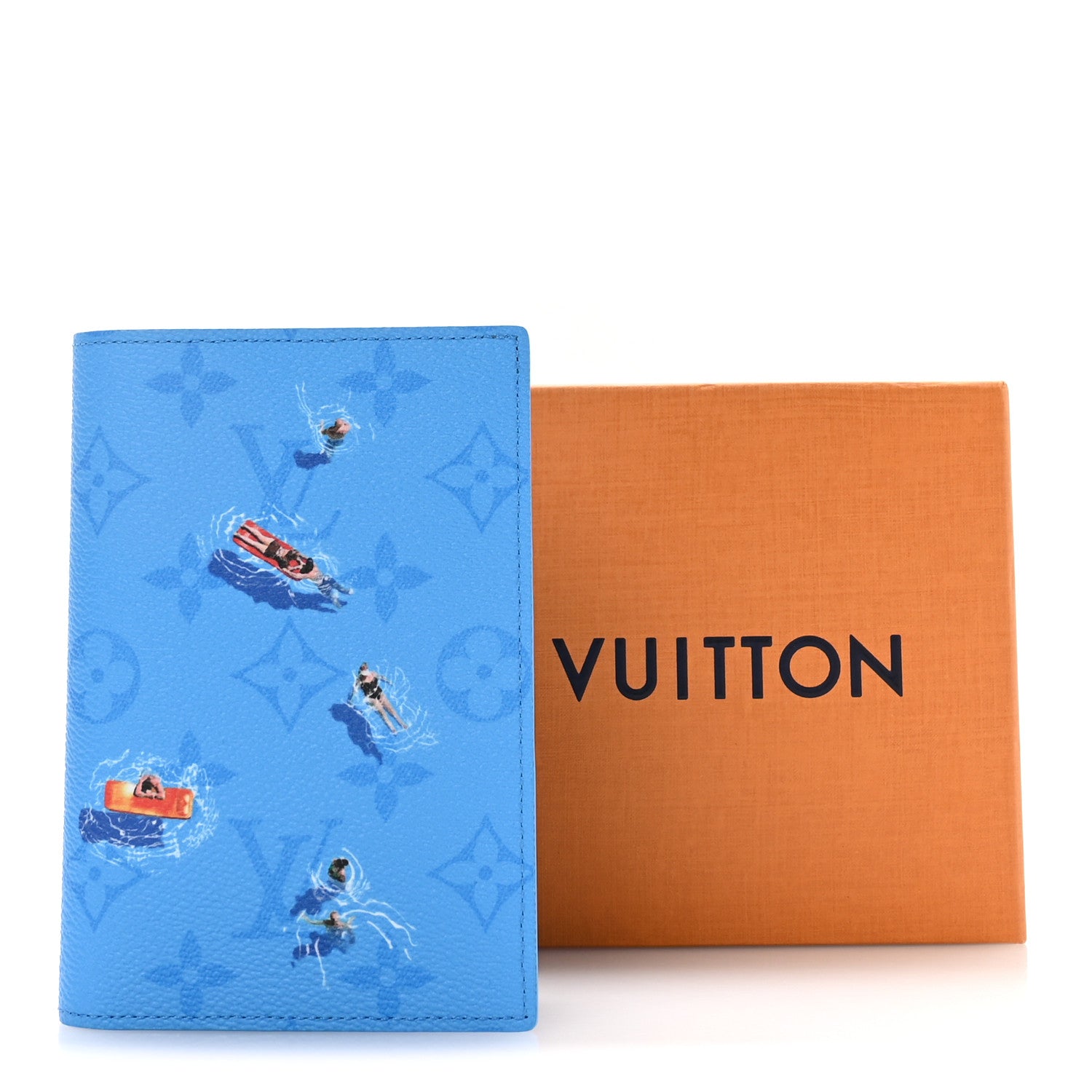 Monogram Sports Passport Cover Pool Blue