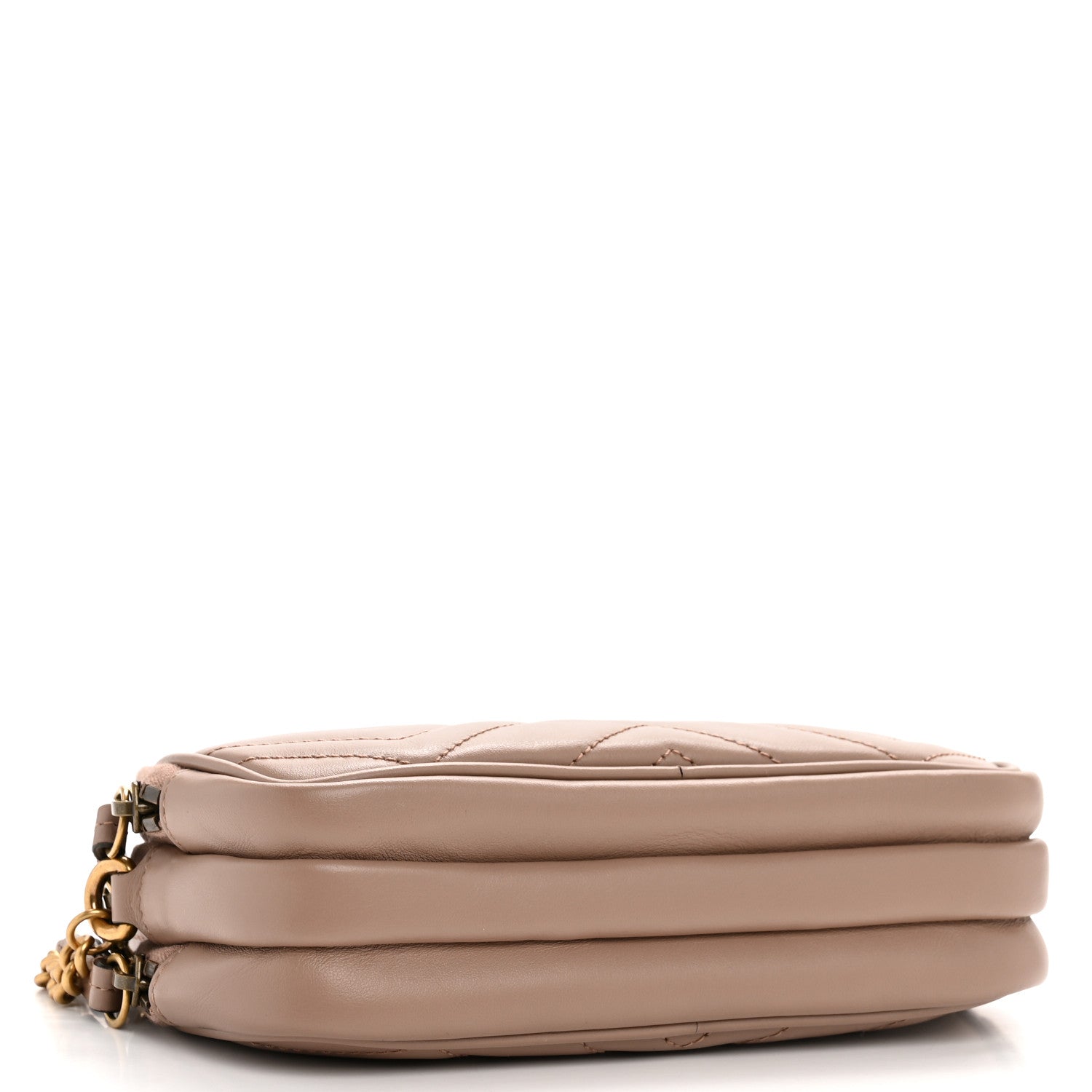 Calfskin Matelasse Mini GG Marmont Chain Crossbody Bag Porcelain Rose