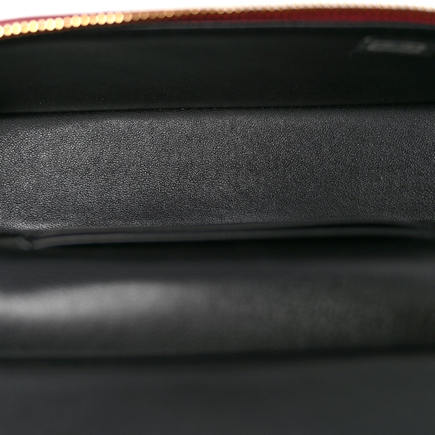 Lambskin Quilted Top Handle Slim Vanity With Chain Burgundy